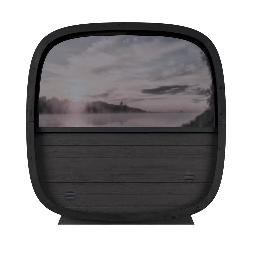Leil® Black Cube 4 Person Outdoor Sauna Kit