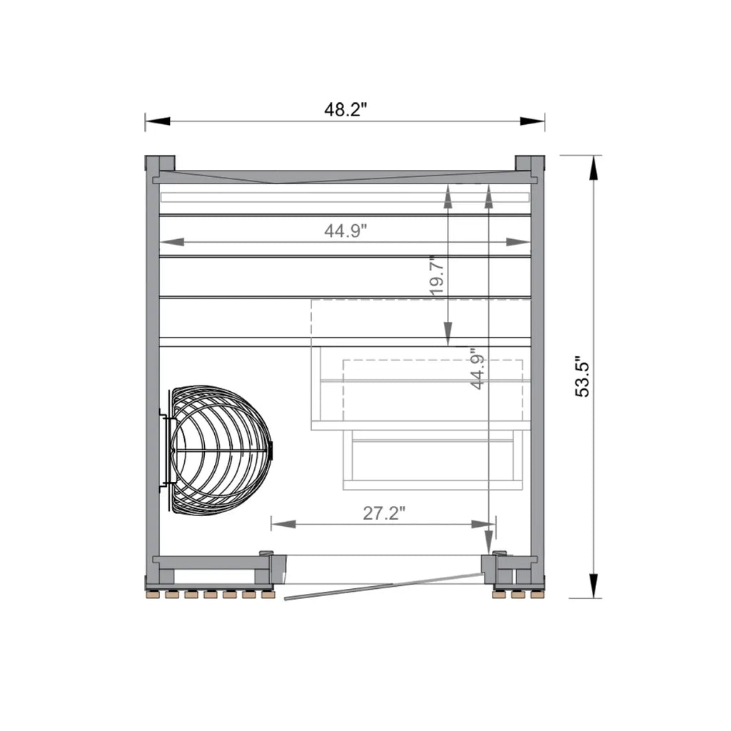 Leil® Viva 120 1 Person Outdoor Sauna Kit Leil® Saunas Leil_Viva1201PersonOutdoorSaunaKit.webp