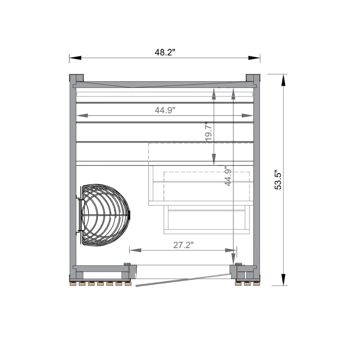 Leil® Viva 120 1 Person Outdoor Sauna Kit Leil® Saunas Leil_Viva1201PersonOutdoorSaunaKit.webp