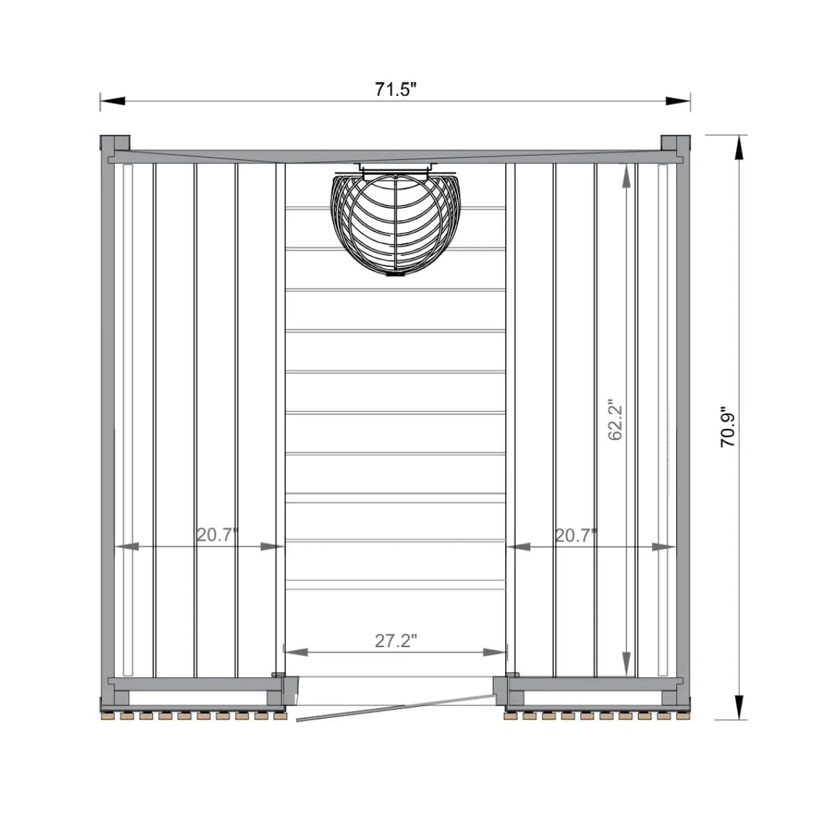 Leil® Viva 180 3 Person Outdoor Sauna Kit Leil® Saunas Leil_Viva1804PersonOutdoorSaunaKit.webp