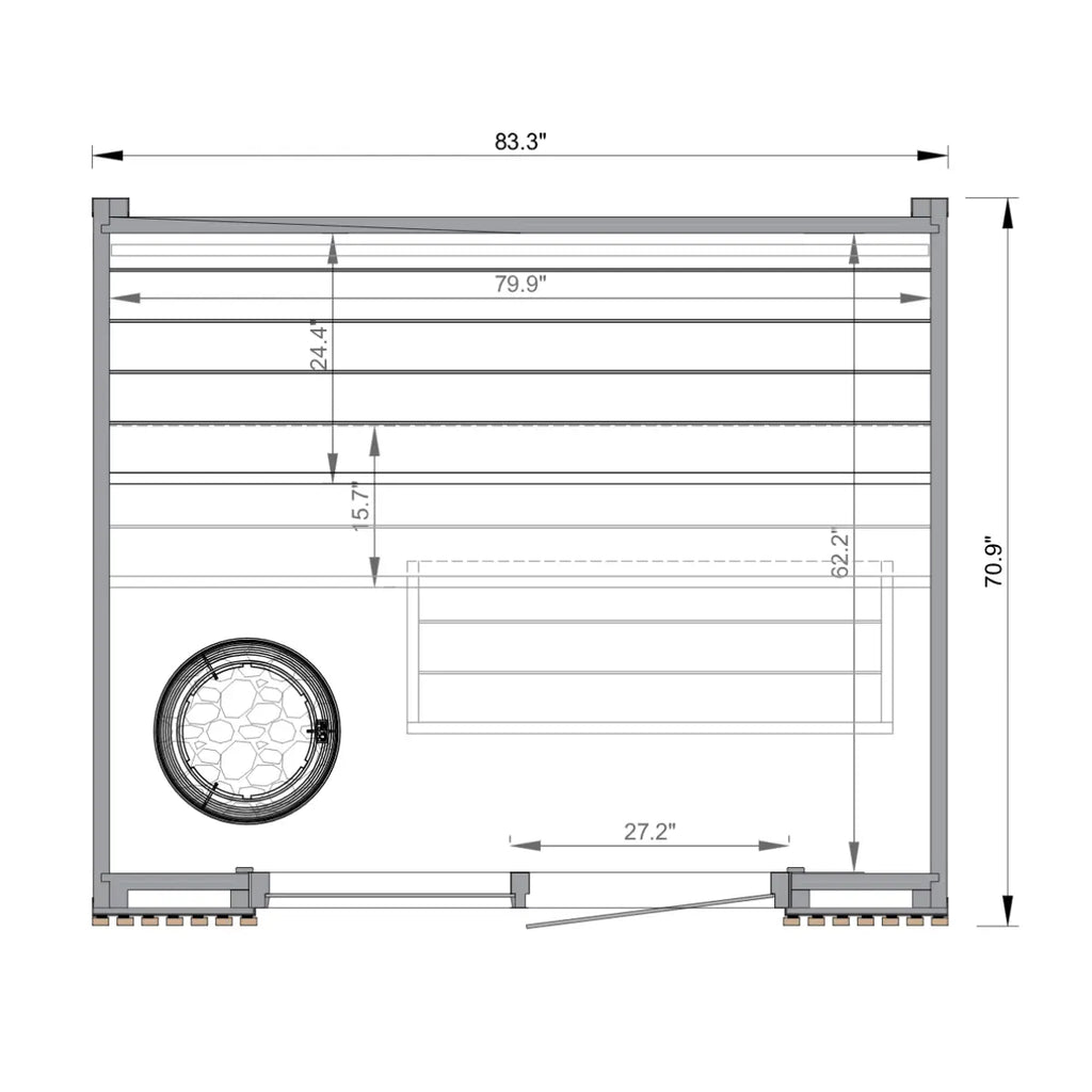 Leil® Viva 210 4 Person Outdoor Sauna Kit Leil® Saunas Leil_Viva2103PersonOutdoorSaunaKit.webp