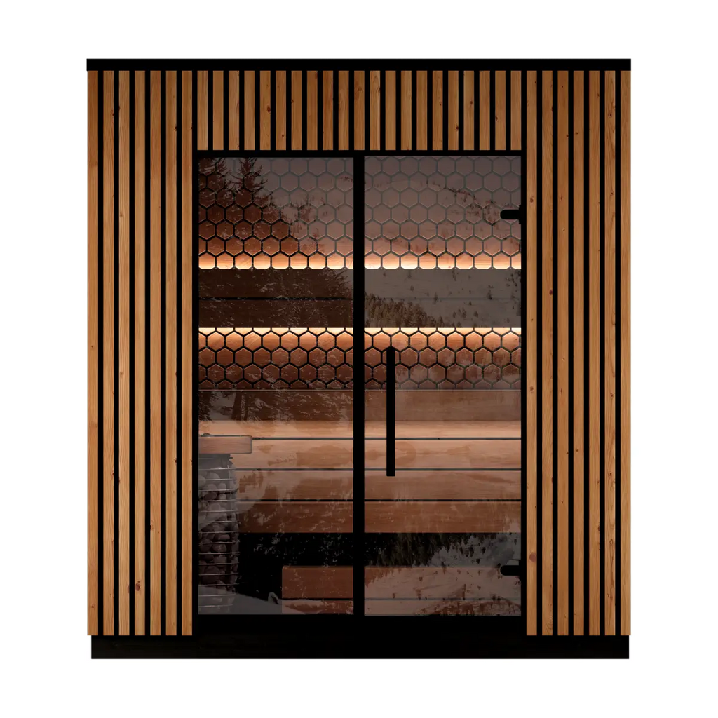 Leil® Viva 210 4 Person Outdoor Sauna Kit Leil® Saunas Leil_Viva2103PersonOutdoorSaunaKit_2.webp