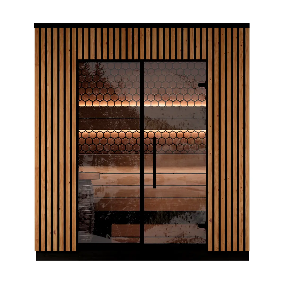 Leil® Viva 210 4 Person Outdoor Sauna Kit Leil® Saunas Leil_Viva2103PersonOutdoorSaunaKit_2.webp