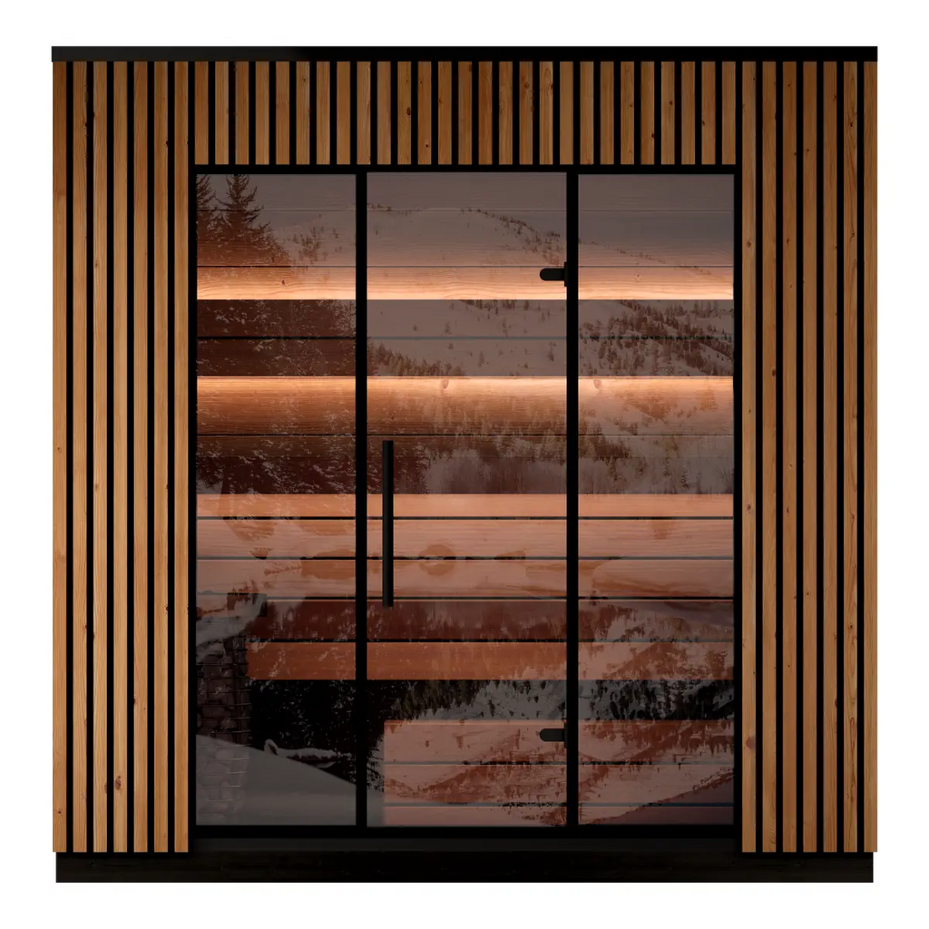 Leil® Viva 250 4 Person Outdoor Sauna Kit Leil® Saunas Leil_Viva2504PersonOutdoorSaunaKit_1.webp