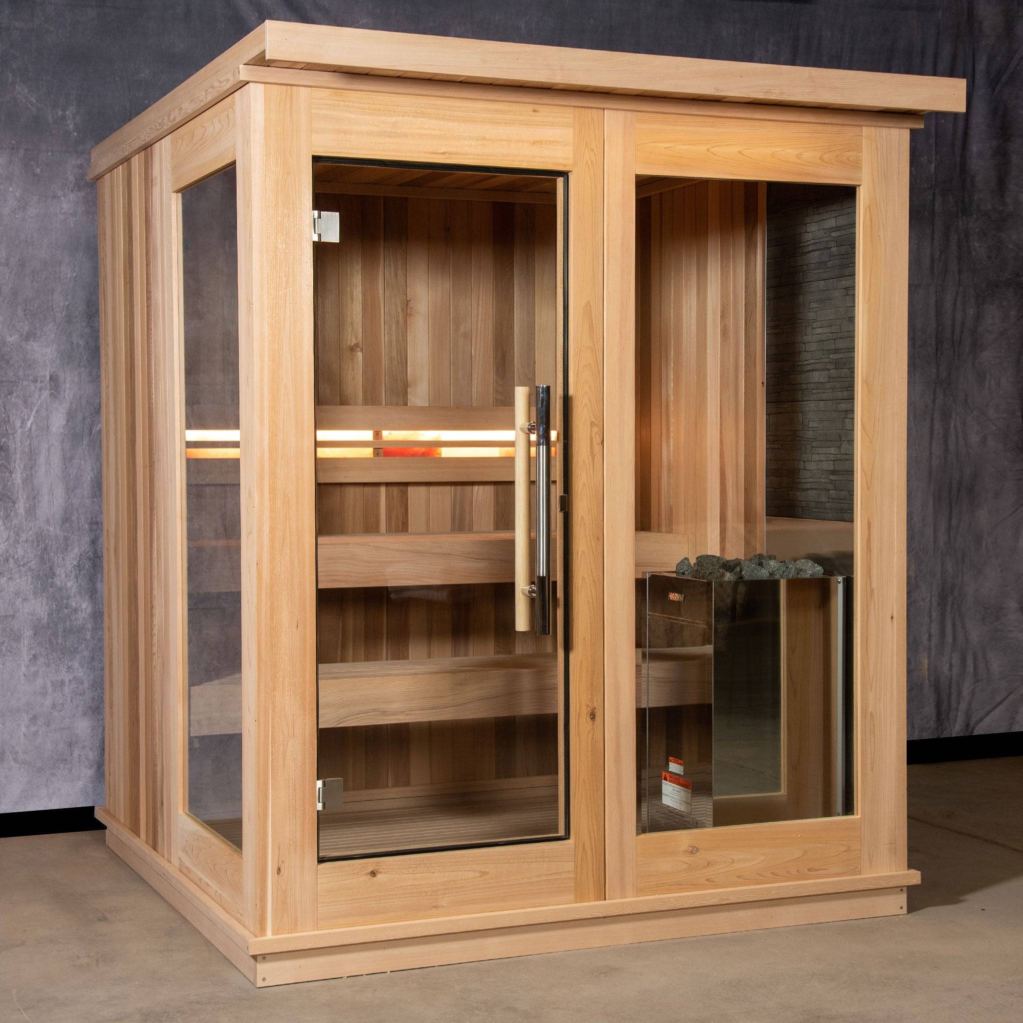 Almost Heaven Cascade 4 Person Indoor Sauna Luxury Series - Rustic Cedar Rustic Cedar (Knotty Lumber),Clear Cedar (Free of Knots) Almost Heaven Sauna Luxury_Saunas_Cascade_2_1024x1024_2x_f84ac7c7-6fb7-42c7-a4c9-d6cc6ccbbb15.jpg