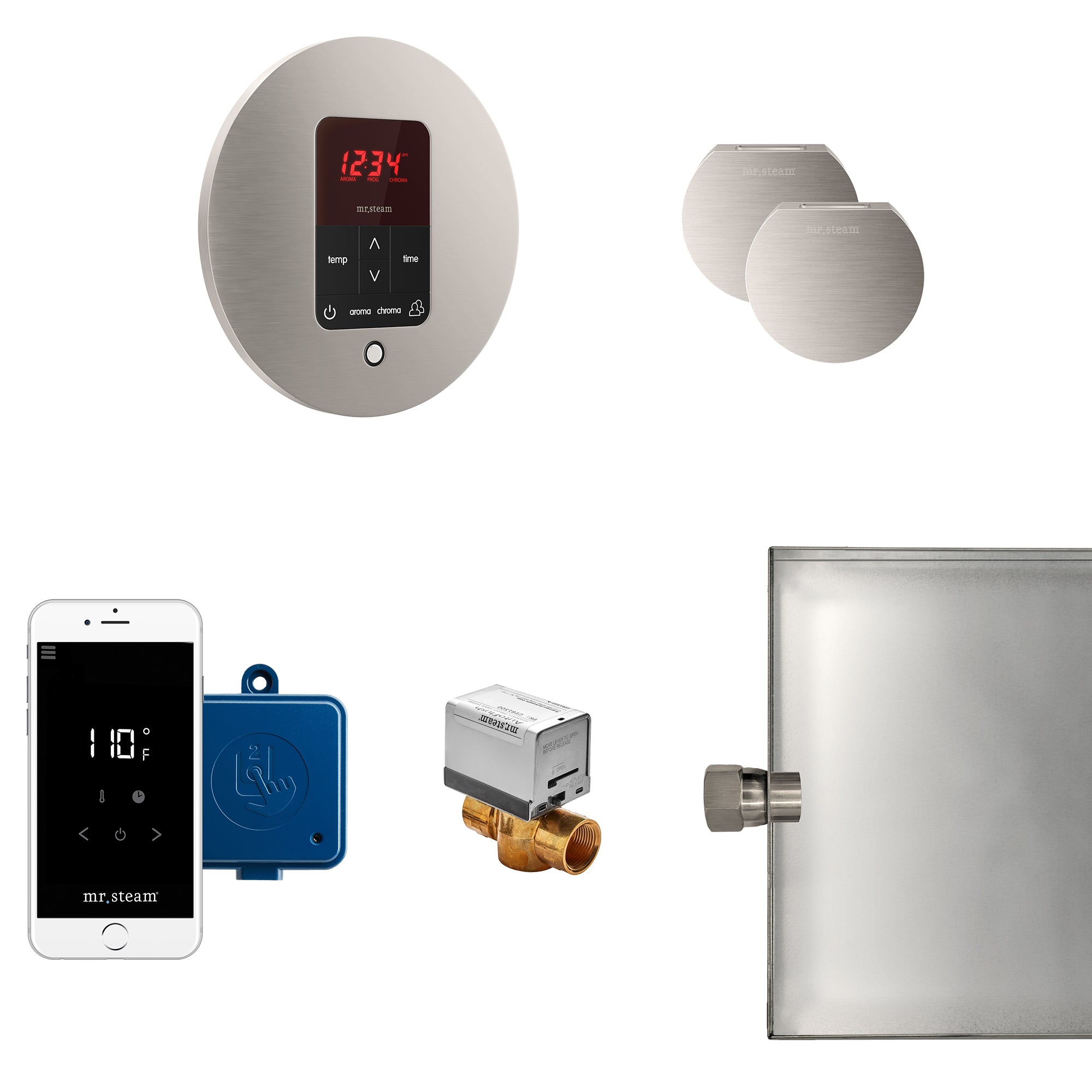 Mr Steam Butler Max Steam Shower Control Package with iTempoPlus Control and Aroma Designer SteamHead