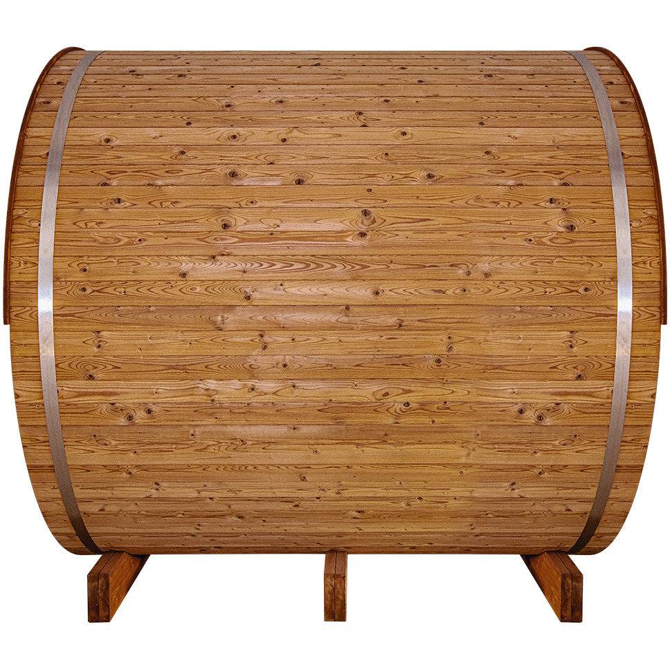 Thermory 6 Person Barrel Sauna No 50 DIY Kit with Window Thermally Modified Spruce Thermory No50-side.jpg
