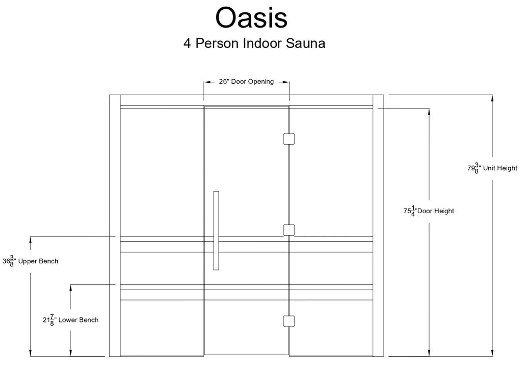 Almost Heaven Oasis 4 Person Indoor Sauna Rustic Cedar,Fir Almost Heaven Sauna OasisFrontView_0d7d427c-e82d-4237-9ebc-88387ac6b60c.webp