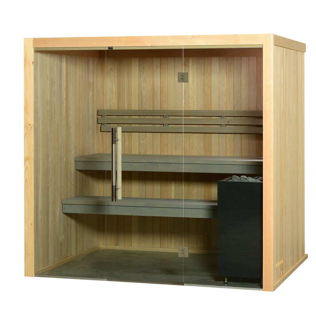 Almost Heaven Oasis 4 Person Indoor Sauna Rustic Cedar,Fir Almost Heaven Sauna Oasis_Vision4PGreyB.jpg