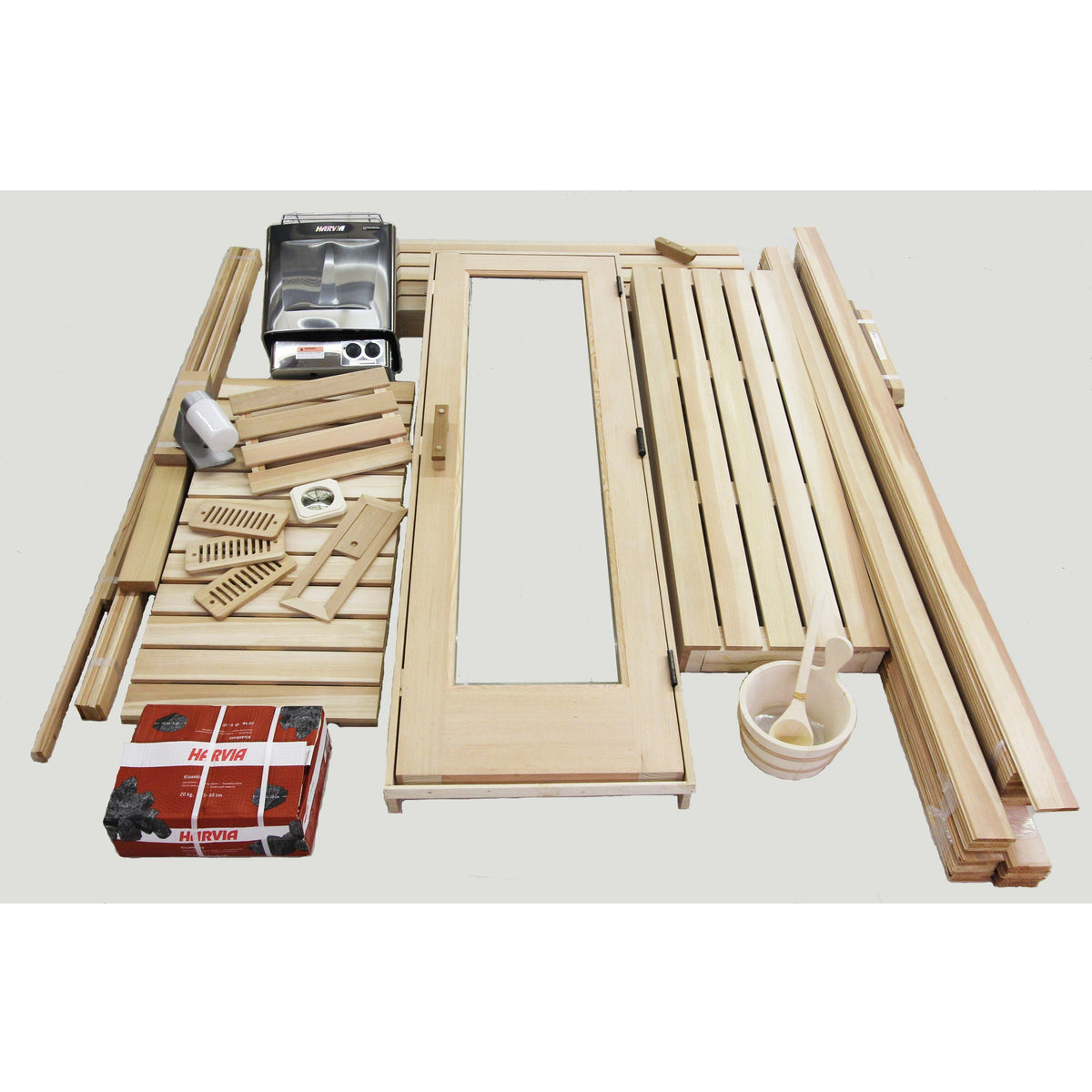 Finnish Sauna Builders 9' x 11' x 7' Pre-Cut Sauna Kit
