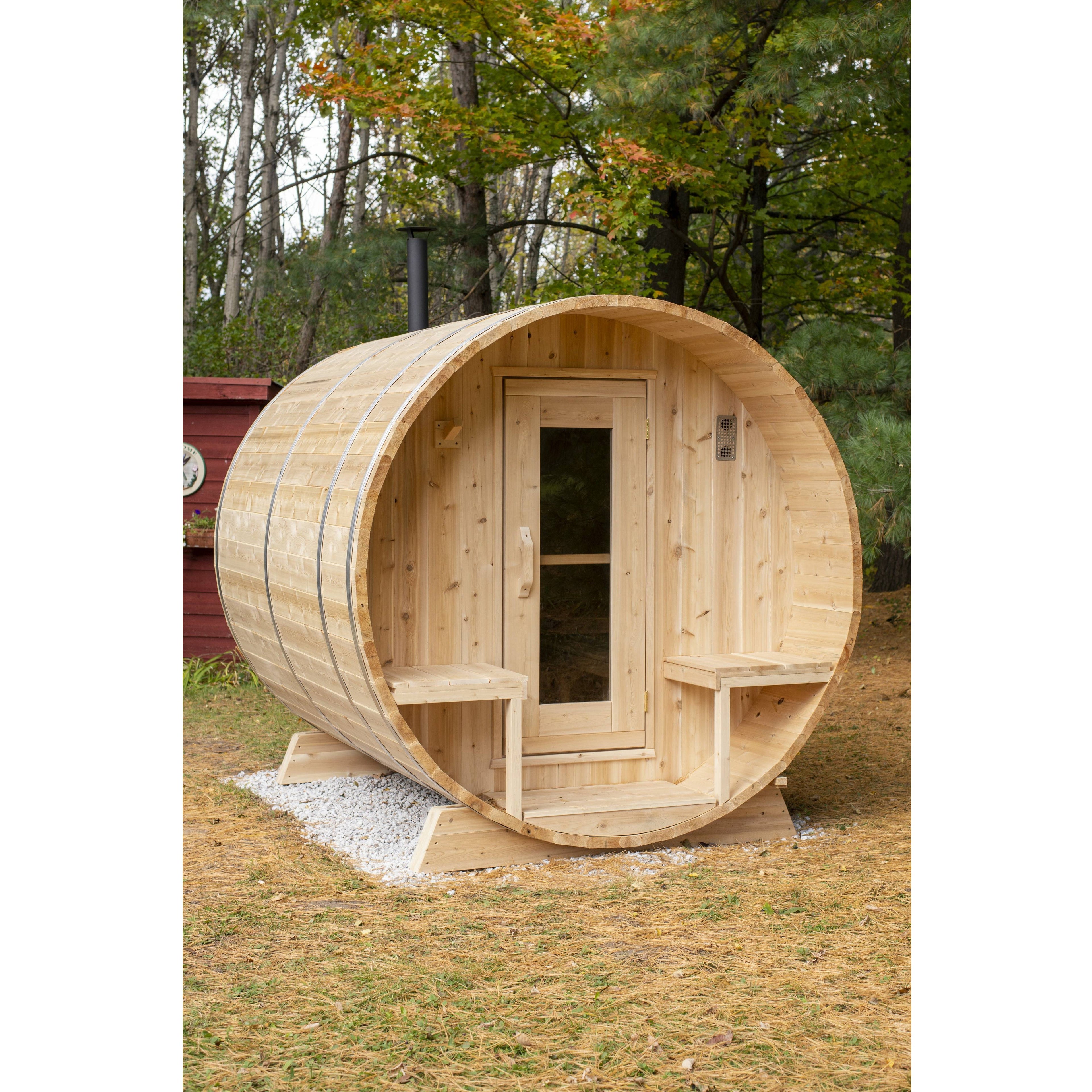Dundalk Serenity Barrel Sauna  - 6'6" x 6'6" Dundalk LeisureCraft Print_2x2Barrel-6658.jpg