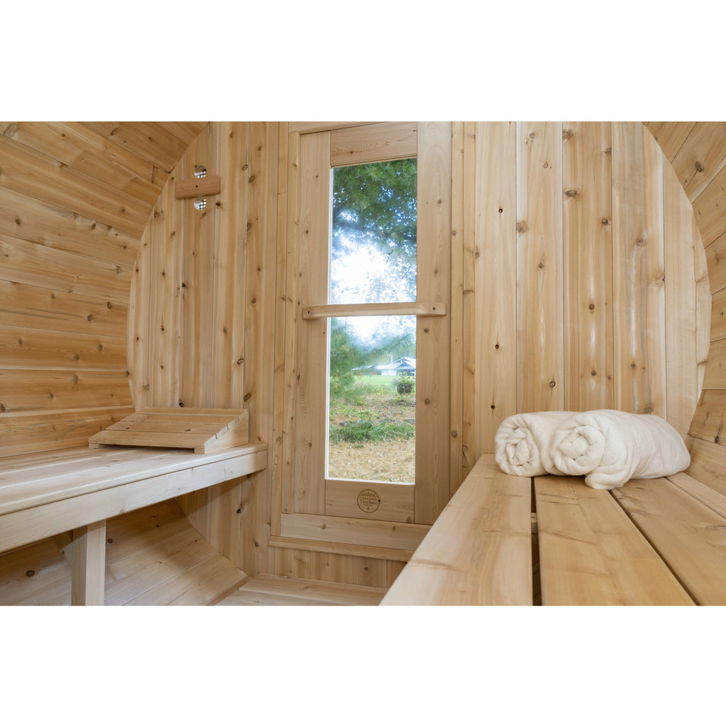 Dundalk Serenity Barrel Sauna  - 6'6" x 6'6" Dundalk LeisureCraft Print_2x2Barrel-6801.jpg