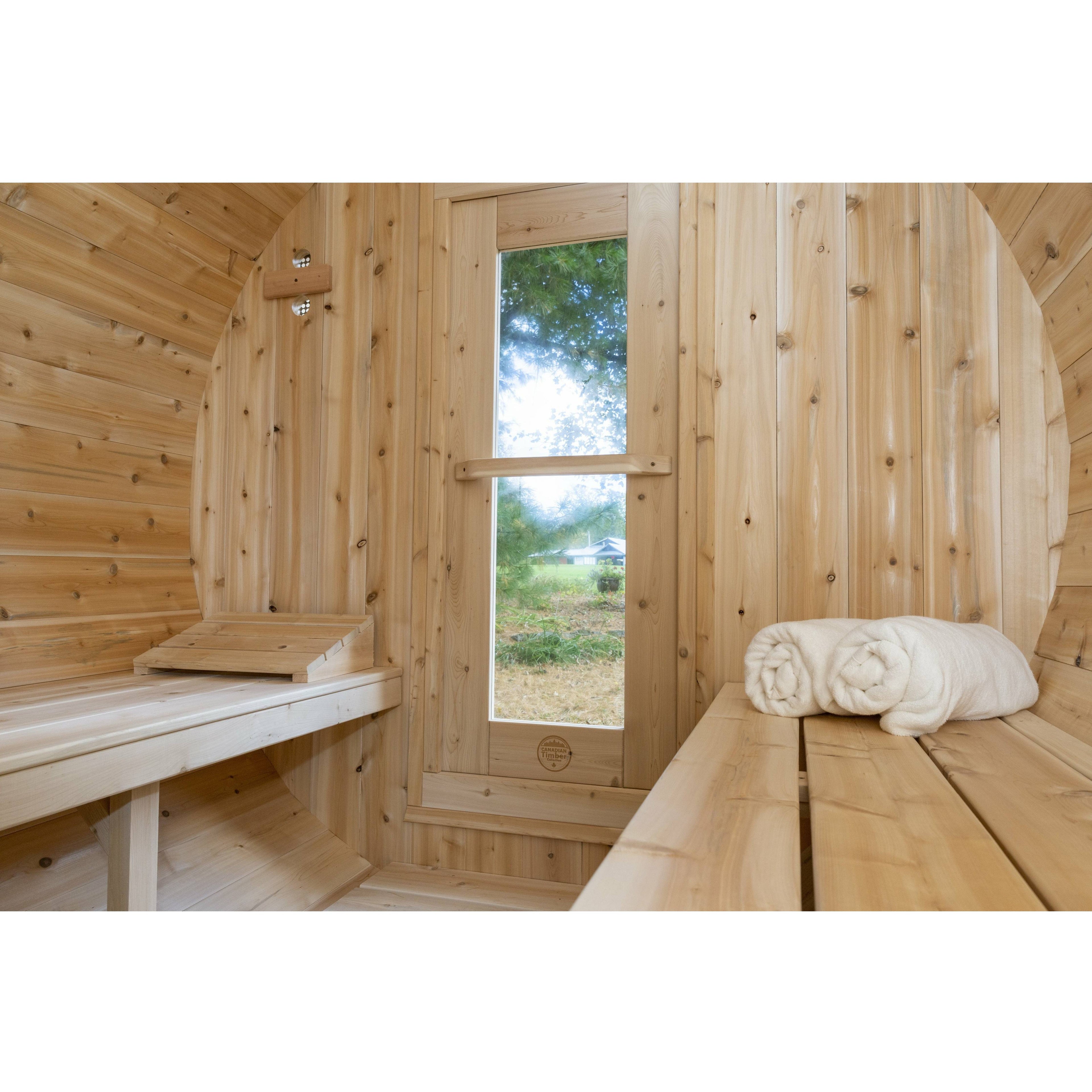 Dundalk Serenity Barrel Sauna  - 6'6" x 6'6" Dundalk LeisureCraft Print_2x2Barrel-6801.jpg