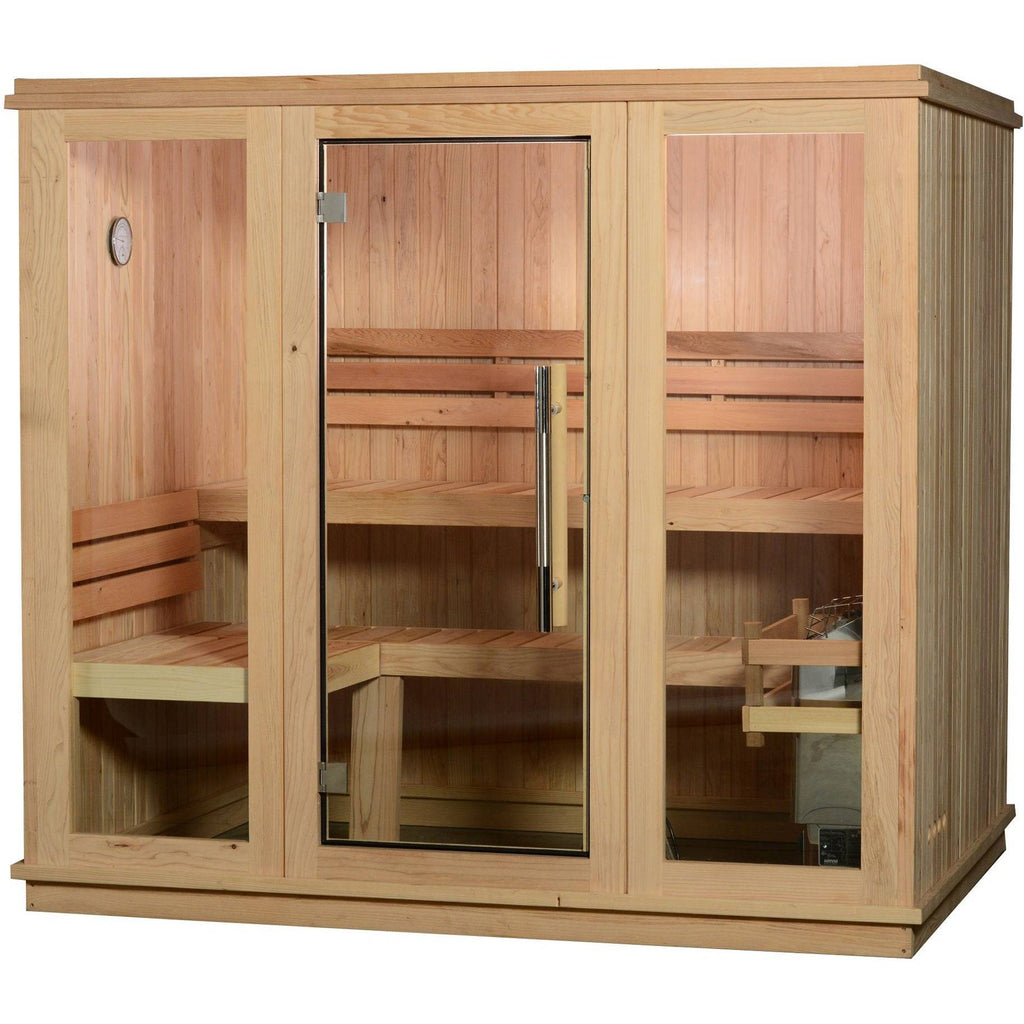 Almost Heaven Bridgeport 6 Person Indoor Sauna Respite Series Rustic Cedar,Fir Almost Heaven Sauna Respite_Bridgeport_white_BG_1024x1024_2x_1462a34c-f6a4-4c32-8102-fb75f30ec277.jpg