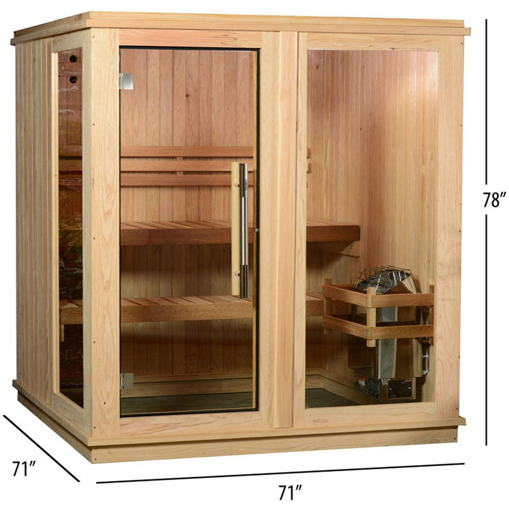 Almost Heaven Grayson 4 Person Indoor Sauna Respite Series Rustic Cedar,Fir Almost Heaven Sauna Respite_Grayson_measurements_1024x1024_2x_76dfb368-0368-4093-811d-f8d7c5028c9b.jpg