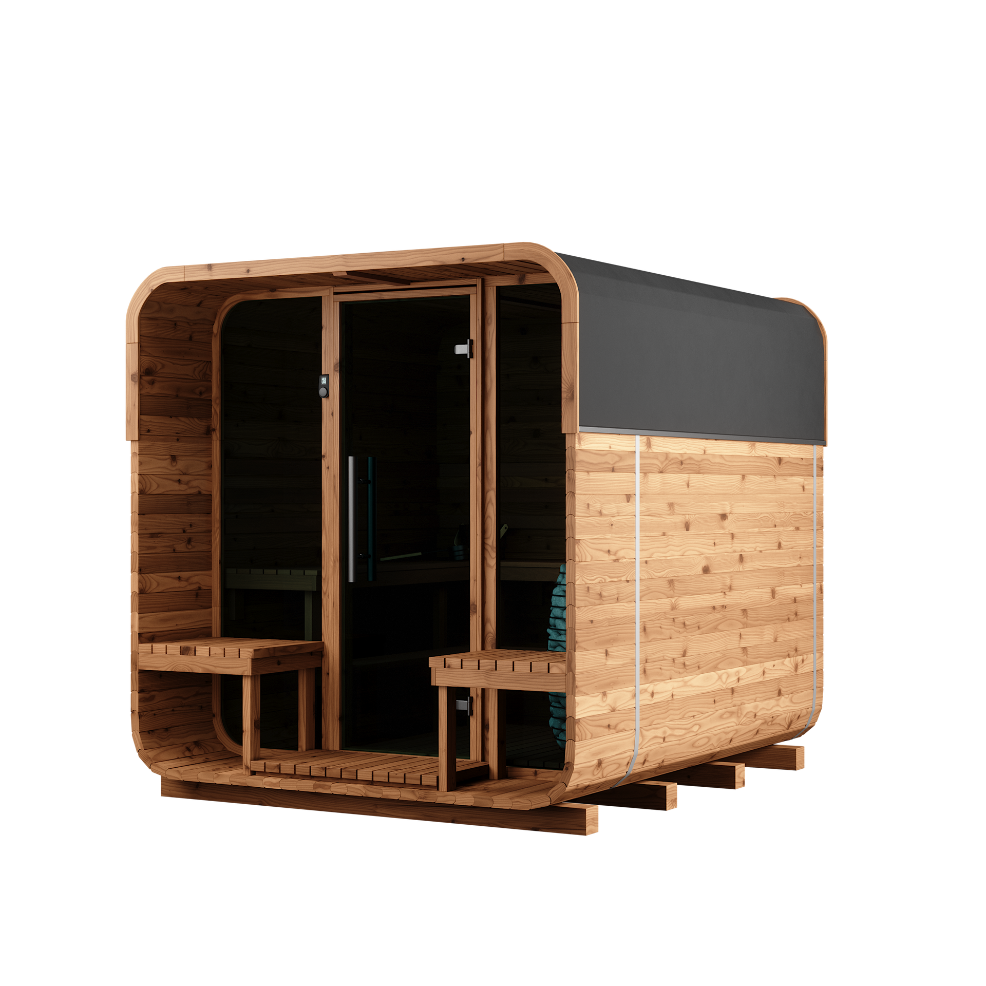 Thermory 6 Person Square Sauna No 41 DIY Kit with Terrace – Steam Thermory 6 Person Square Sauna No 41 DIY Kit with Terrace – Steam