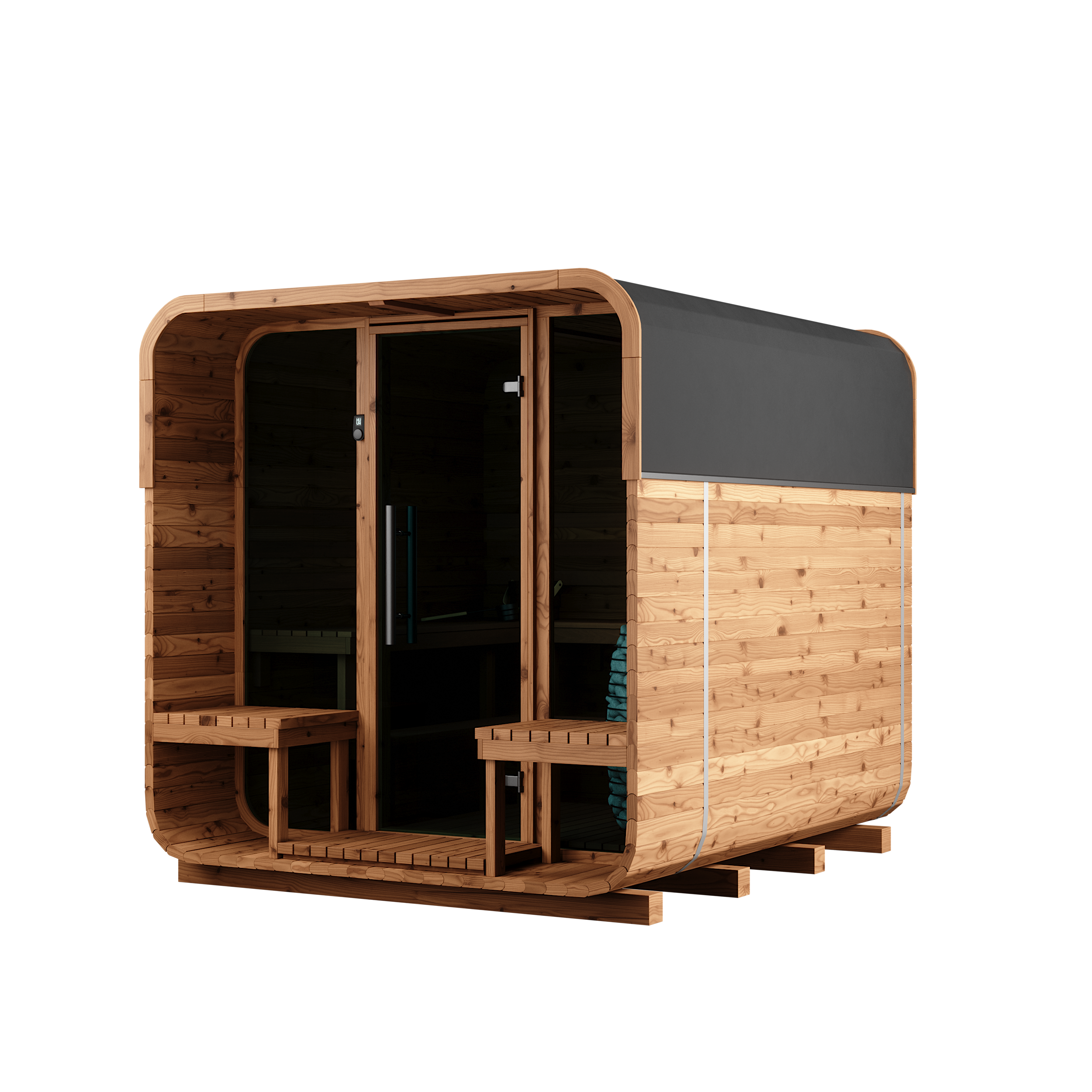 Thermory 6 Person Square Sauna No 41 DIY Kit with Terrace Thermally Modified Spruce Thermory Right_69178cc2-d3d6-4692-8eac-a9436df55302.png