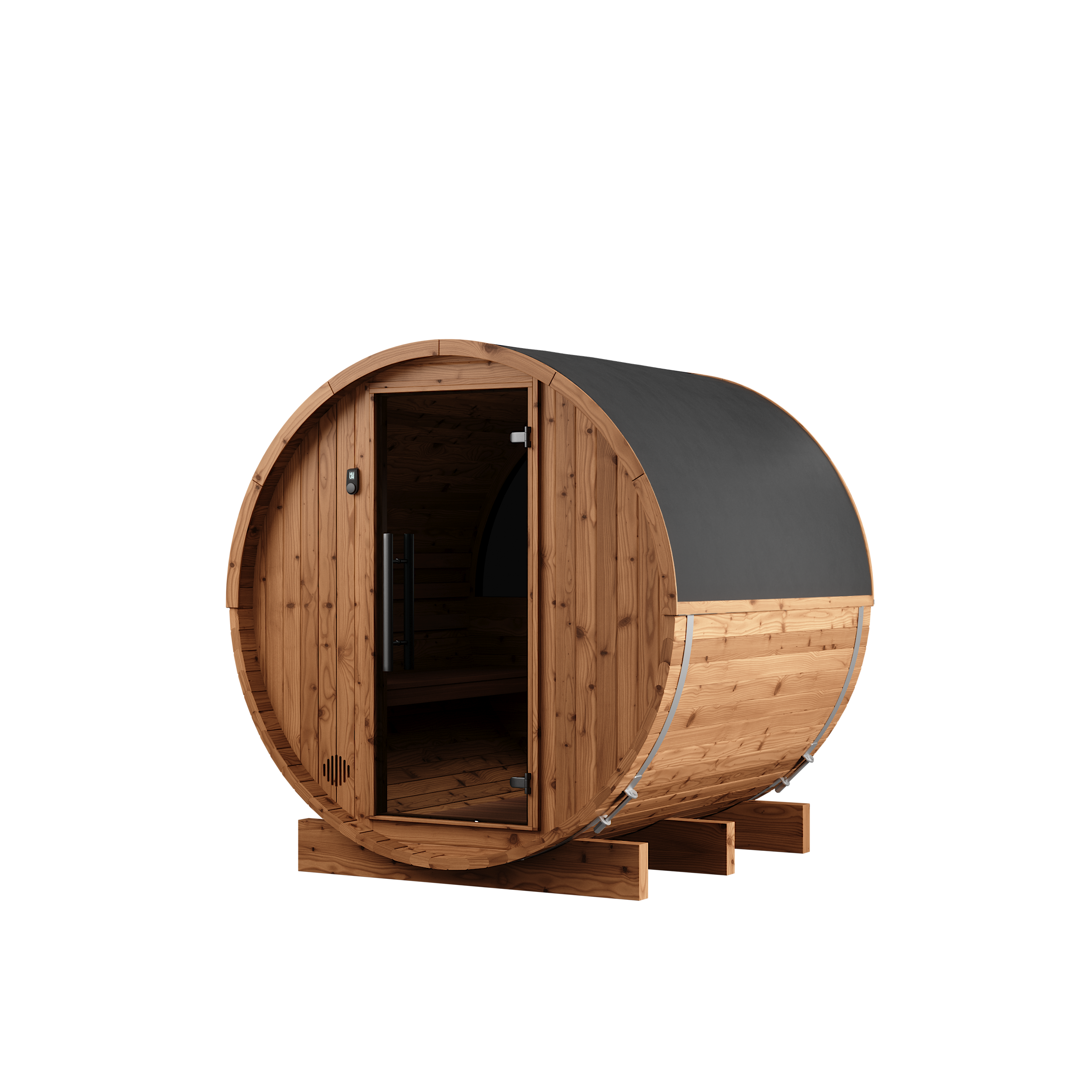 Thermory 4 Person Barrel Sauna No 52 DIY Kit with Window Thermally Modified Spruce,Thermally Modified Spruce - Ignite Thermory Right_PVC_a723ea97-e872-4b76-92e5-3911642f2179.png