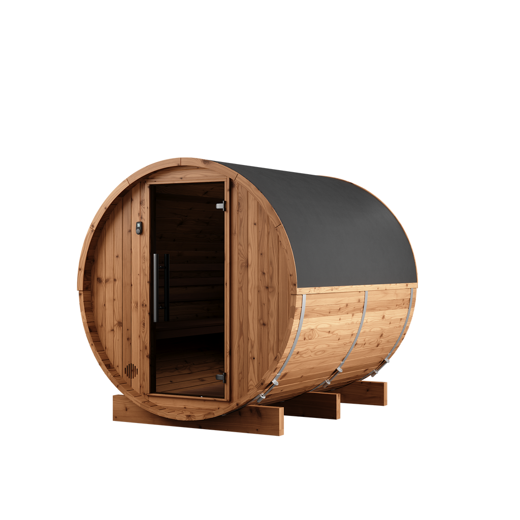 Thermory 6 Person Barrel Sauna No 50 DIY Kit with Window Thermally Modified Spruce Thermory Right_PVC_d107d510-7e3e-4fcc-bee7-b7303be7e2ec.png