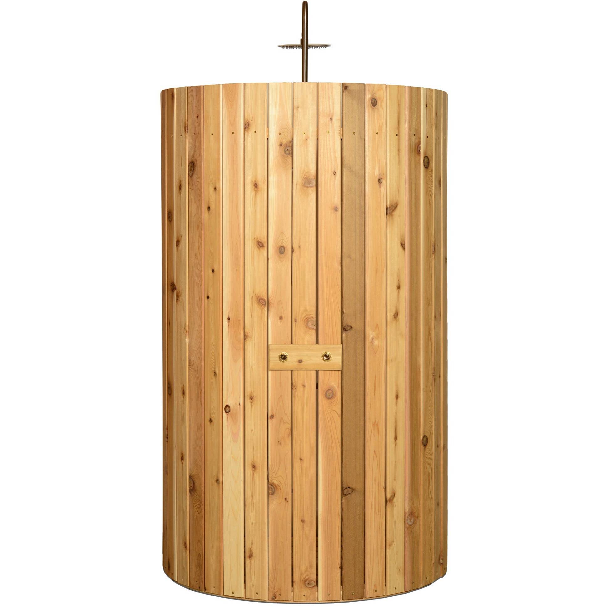 Almost Heaven Ellipse Outdoor Shower Rustic Cedar / No Floor / Nickel,Rustic Cedar / No Floor / Onyx,Rustic Cedar / Floor / Nickel,Rustic Cedar / Floor / Onyx Almost Heaven Sauna Rustic_Ellipse_Rear_4a01a2b3-9c80-41b1-96d9-c997f2773cc5.jpg