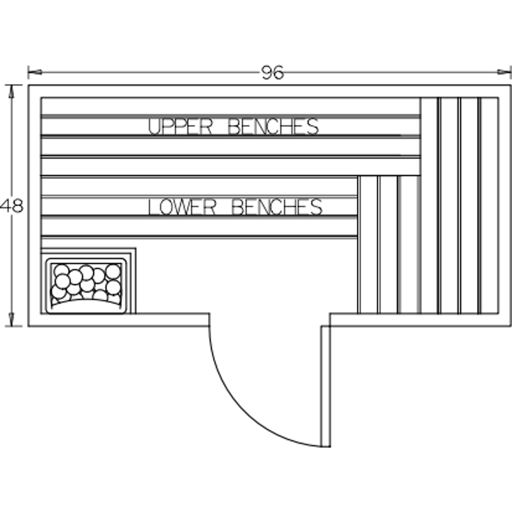 Finnish Sauna Builders 4' x 8' x 7' Pre-Built Indoor Sauna Kit Clear Cedar / Option 3 Finnish Sauna Builders ScreenShot2022-10-04at10.53.40AM.png