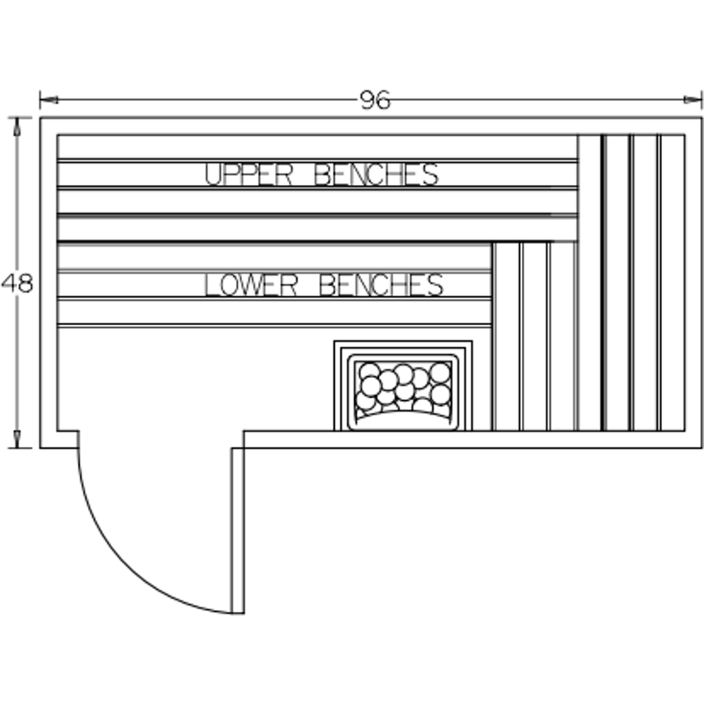 Finnish Sauna Builders 4' x 8' x 7' Pre-Built Indoor Sauna Kit Clear Cedar / Option 5 Finnish Sauna Builders ScreenShot2022-10-04at10.53.56AM.png