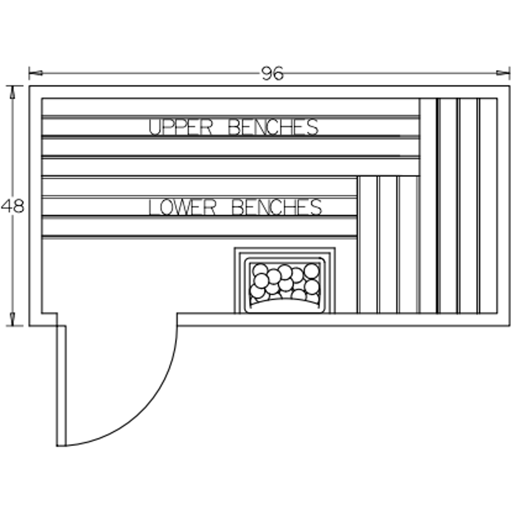 Finnish Sauna Builders 4' x 8' x 7' Pre-Built Indoor Sauna Kit Clear Cedar / Option 6 Finnish Sauna Builders ScreenShot2022-10-04at10.54.04AM.png