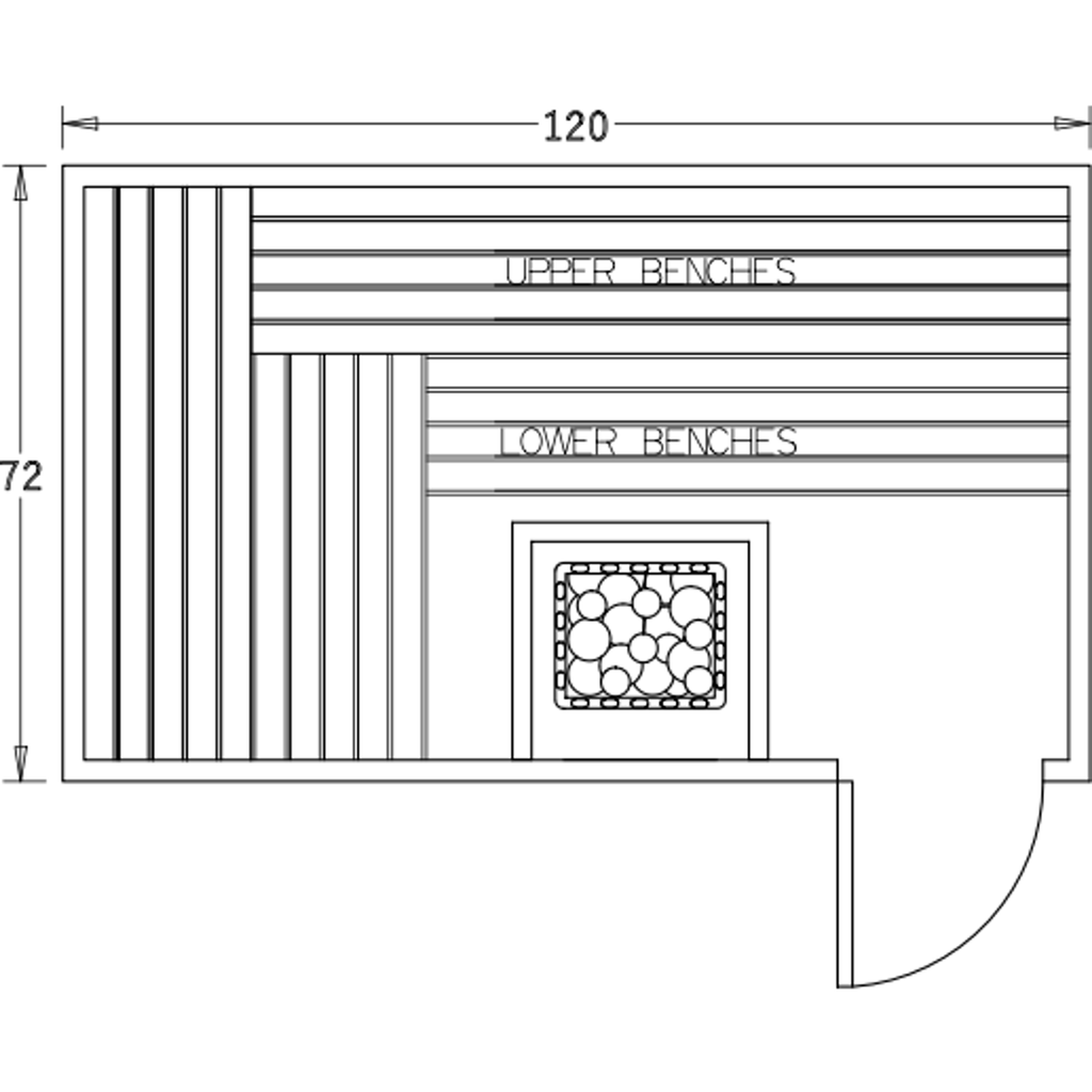 Finnish Sauna Builders 6' x 10' x 7' Pre-Built Indoor Sauna Kit Clear Cedar / Option 2 Finnish Sauna Builders ScreenShot2022-10-04at4.41.38PM.png