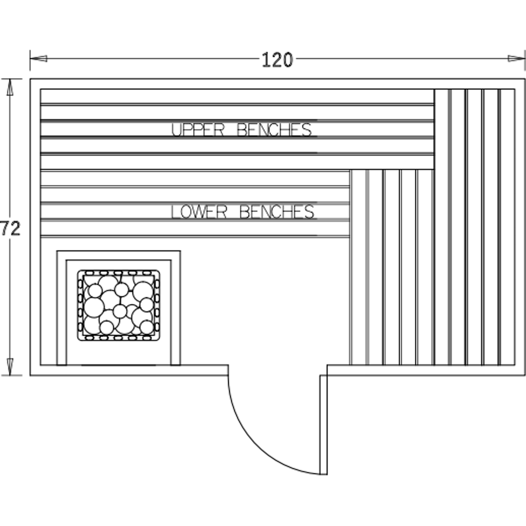 Finnish Sauna Builders 6' x 10' x 7' Pre-Built Indoor Sauna Kit Clear Cedar / Option 3 Finnish Sauna Builders ScreenShot2022-10-04at4.41.48PM.png