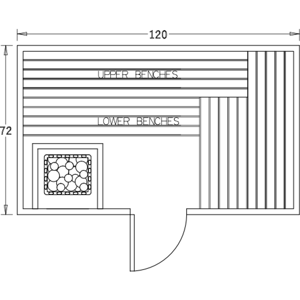 Finnish Sauna Builders 6' x 10' x 7' Pre-Built Indoor Sauna Kit Clear Cedar / Option 4 Finnish Sauna Builders ScreenShot2022-10-04at4.41.55PM.png