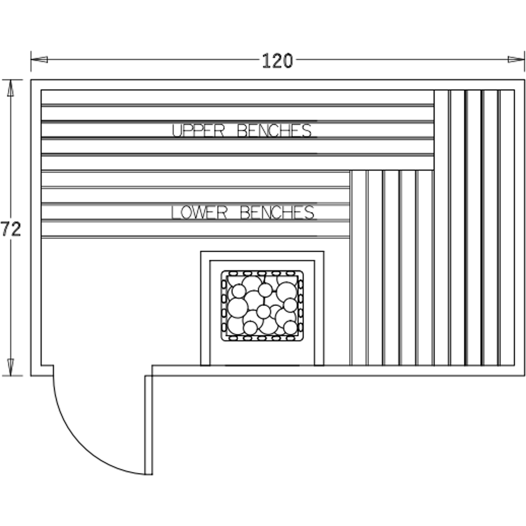 Finnish Sauna Builders 6' x 10' x 7' Pre-Built Indoor Sauna Kit Clear Cedar / Option 5 Finnish Sauna Builders ScreenShot2022-10-04at4.42.03PM.png
