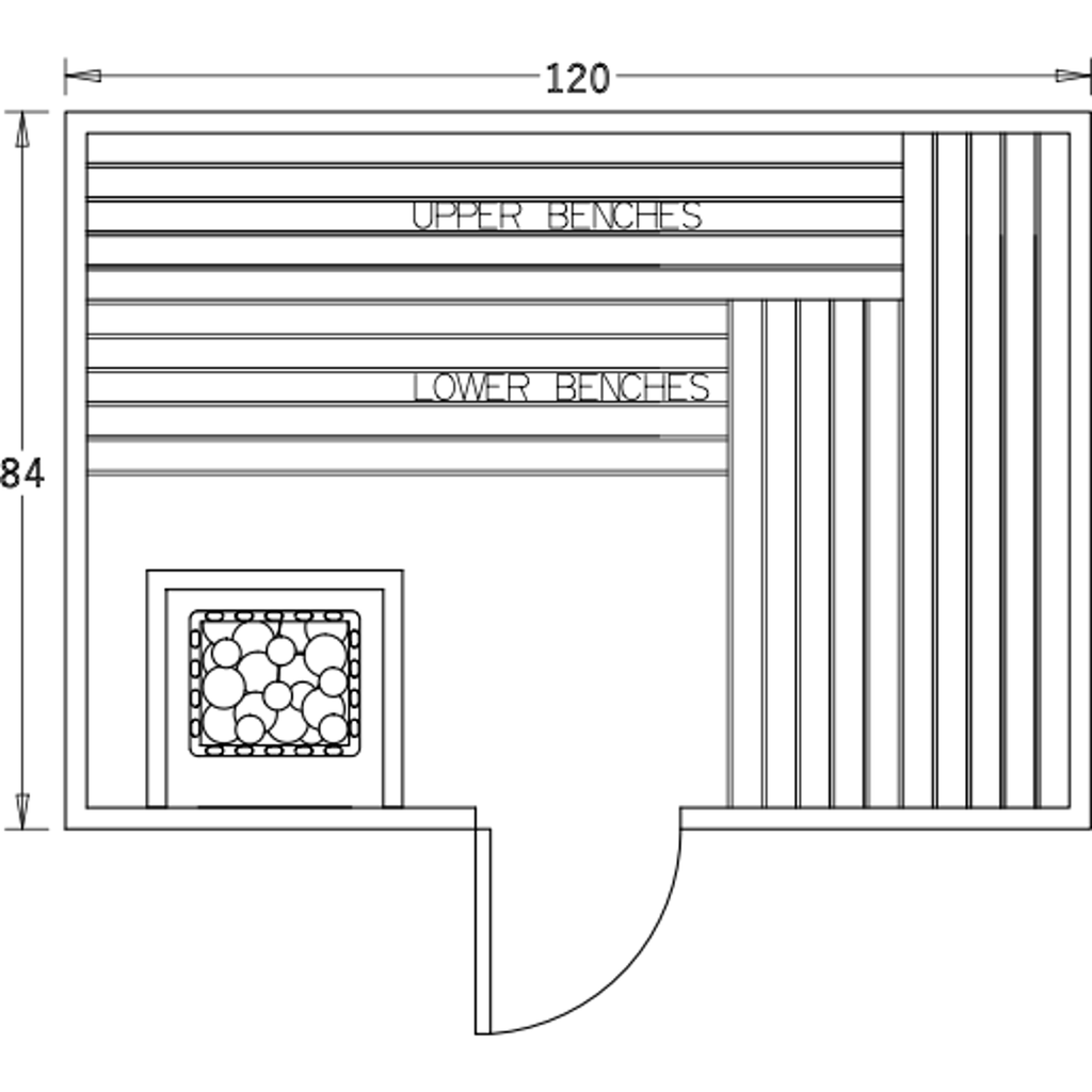 Finnish Sauna Builders 7' x 10' x 7' Pre-Built Indoor Sauna Kit Clear Cedar / Option 4 Finnish Sauna Builders ScreenShot2022-10-04at5.01.47PM.png