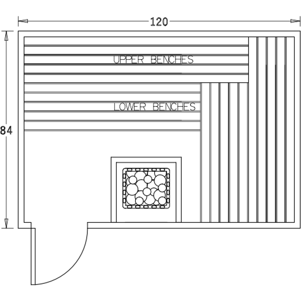 Finnish Sauna Builders 7' x 10' x 7' Pre-Built Indoor Sauna Kit Clear Cedar / Option 6 Finnish Sauna Builders ScreenShot2022-10-04at5.02.00PM.png