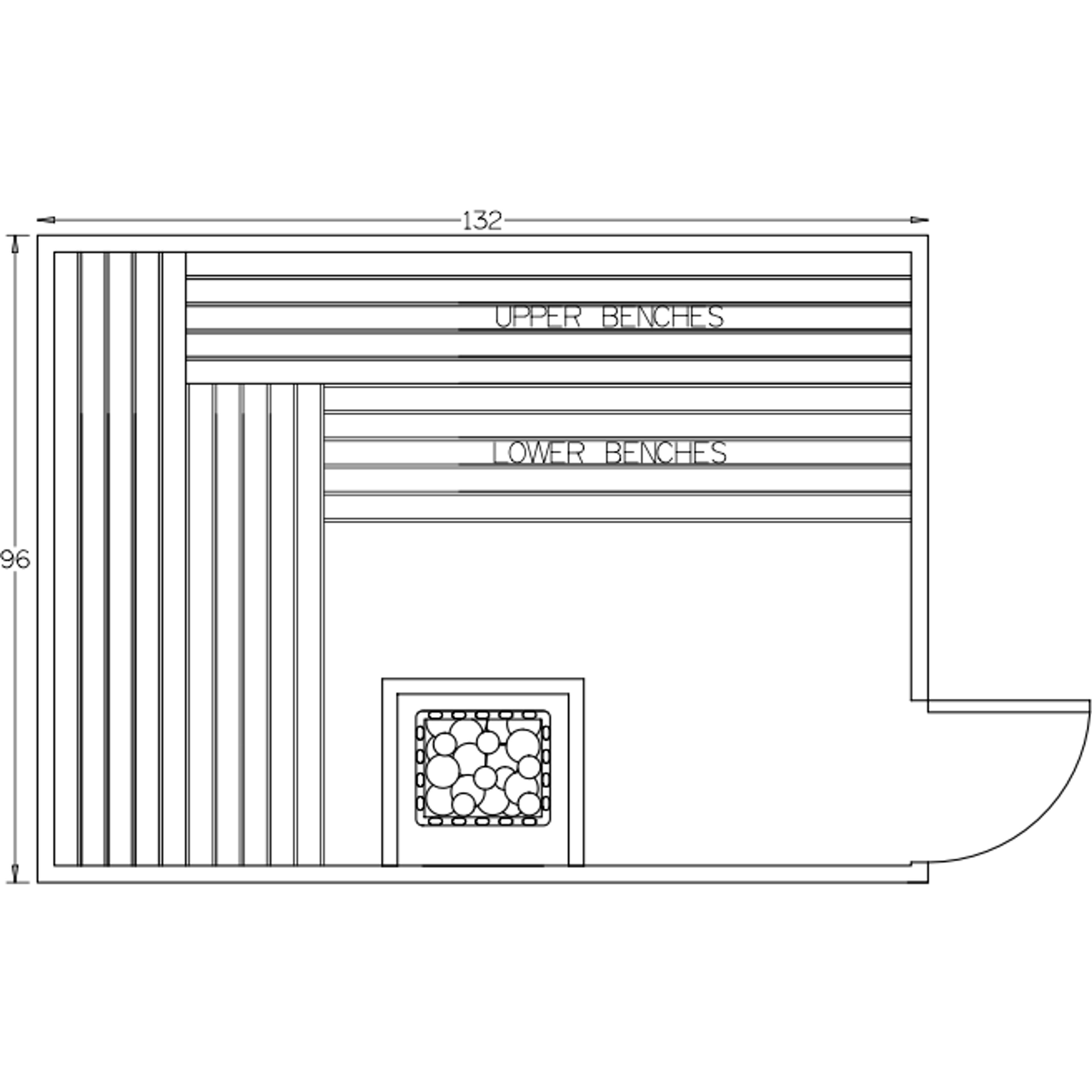 Finnish Sauna Builders 8' x 11' x 7' Pre-Built Indoor Sauna Kit