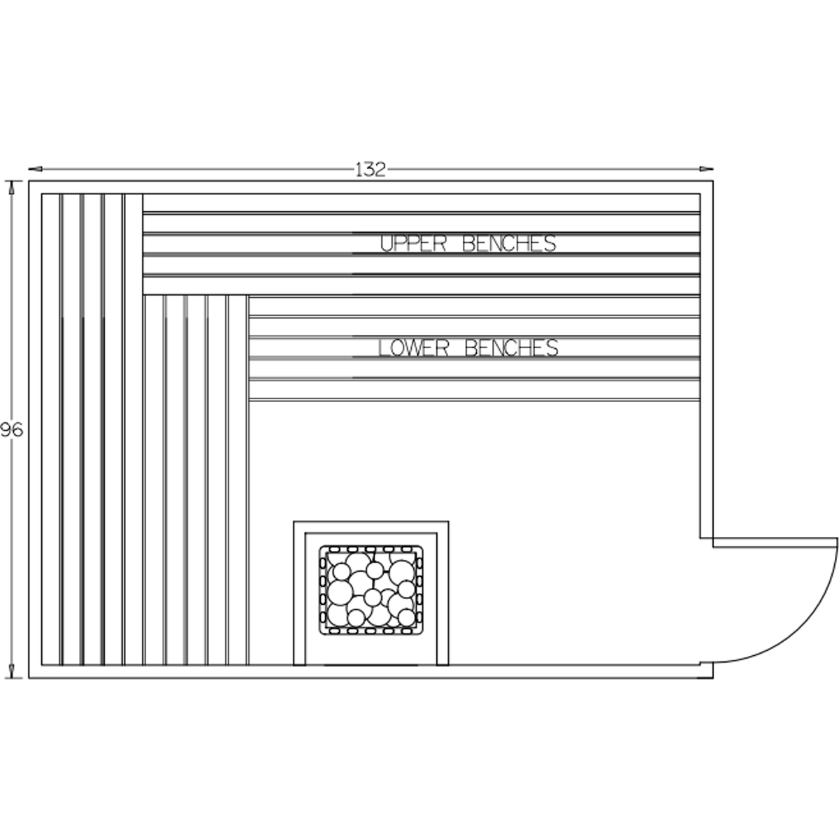Finnish Sauna Builders 8' x 11' x 7' Pre-Built Indoor Sauna Kit