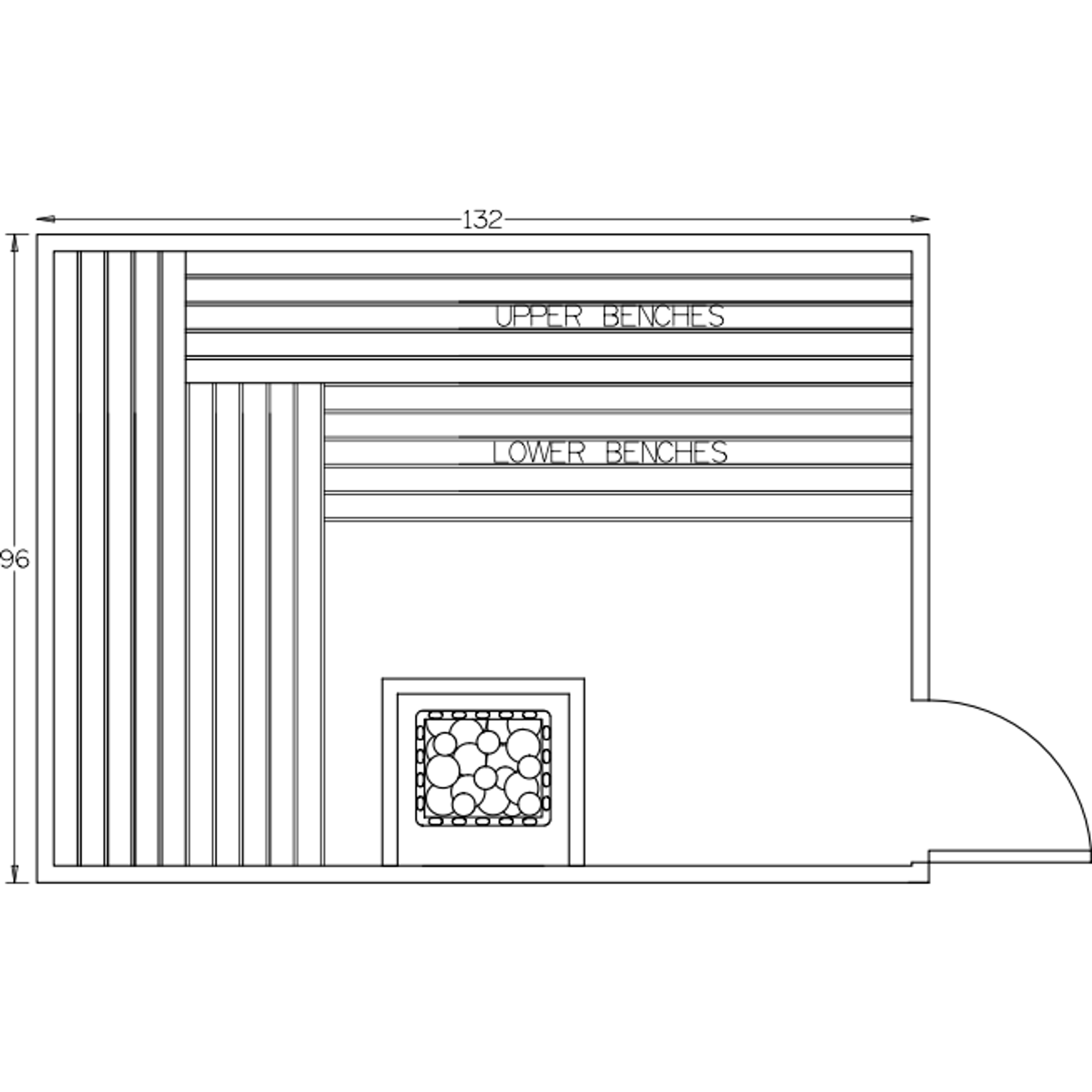 Finnish Sauna Builders 8' x 11' x 7' Pre-Built Indoor Sauna Kit