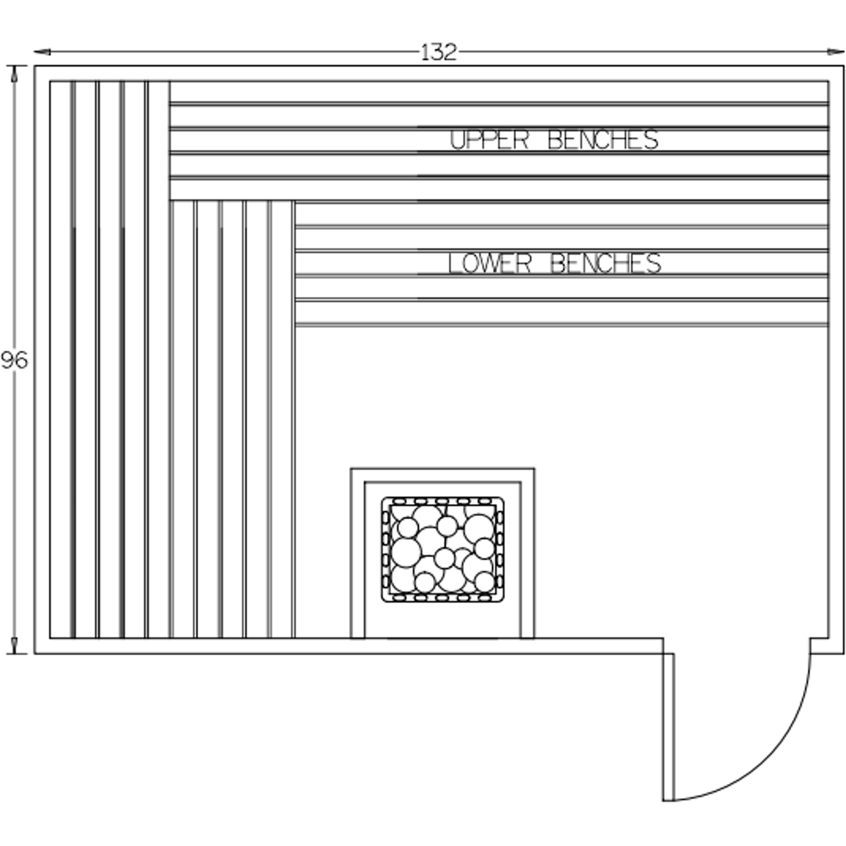 Finnish Sauna Builders 8' x 11' x 7' Pre-Built Indoor Sauna Kit