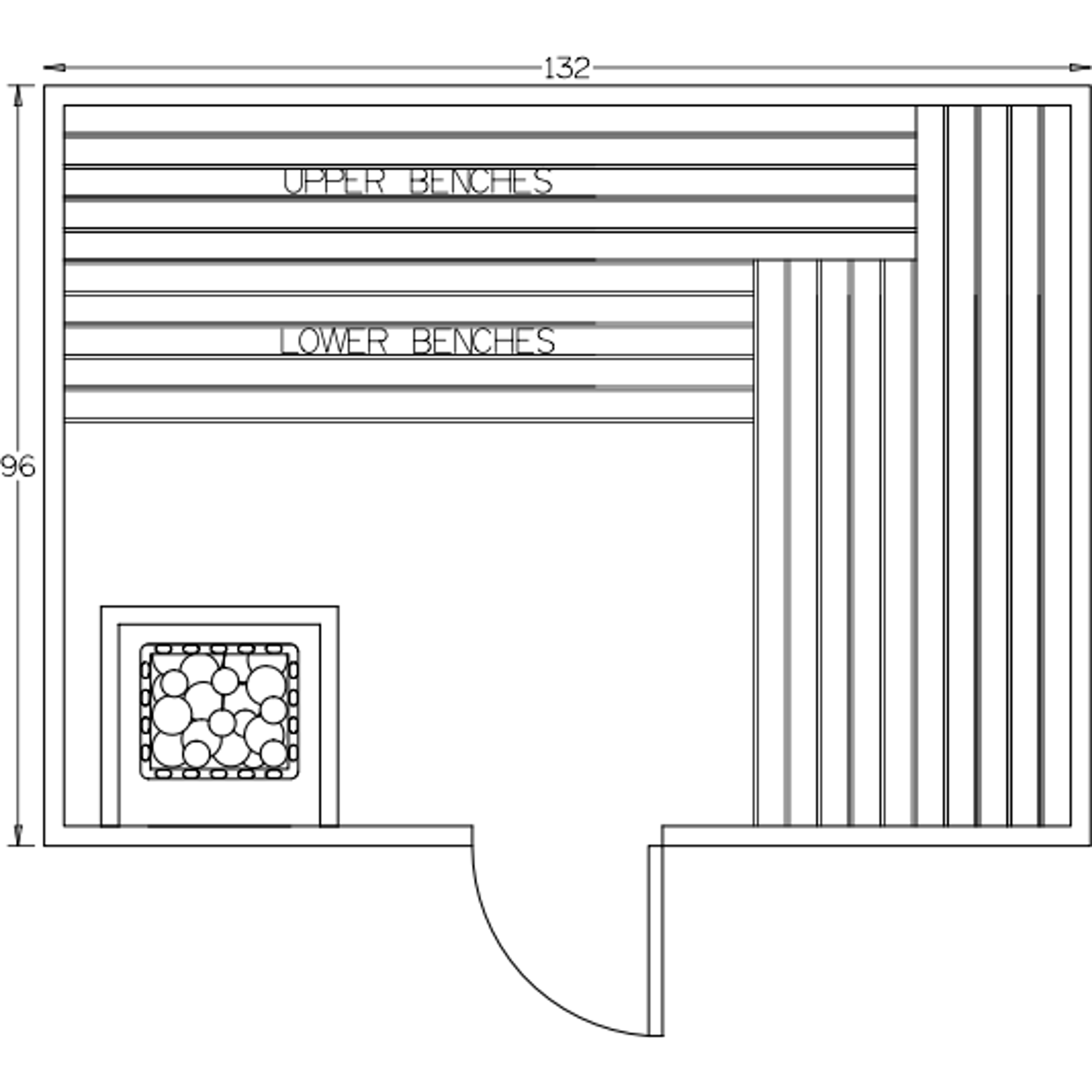 Finnish Sauna Builders 8' x 11' x 7' Pre-Built Indoor Sauna Kit