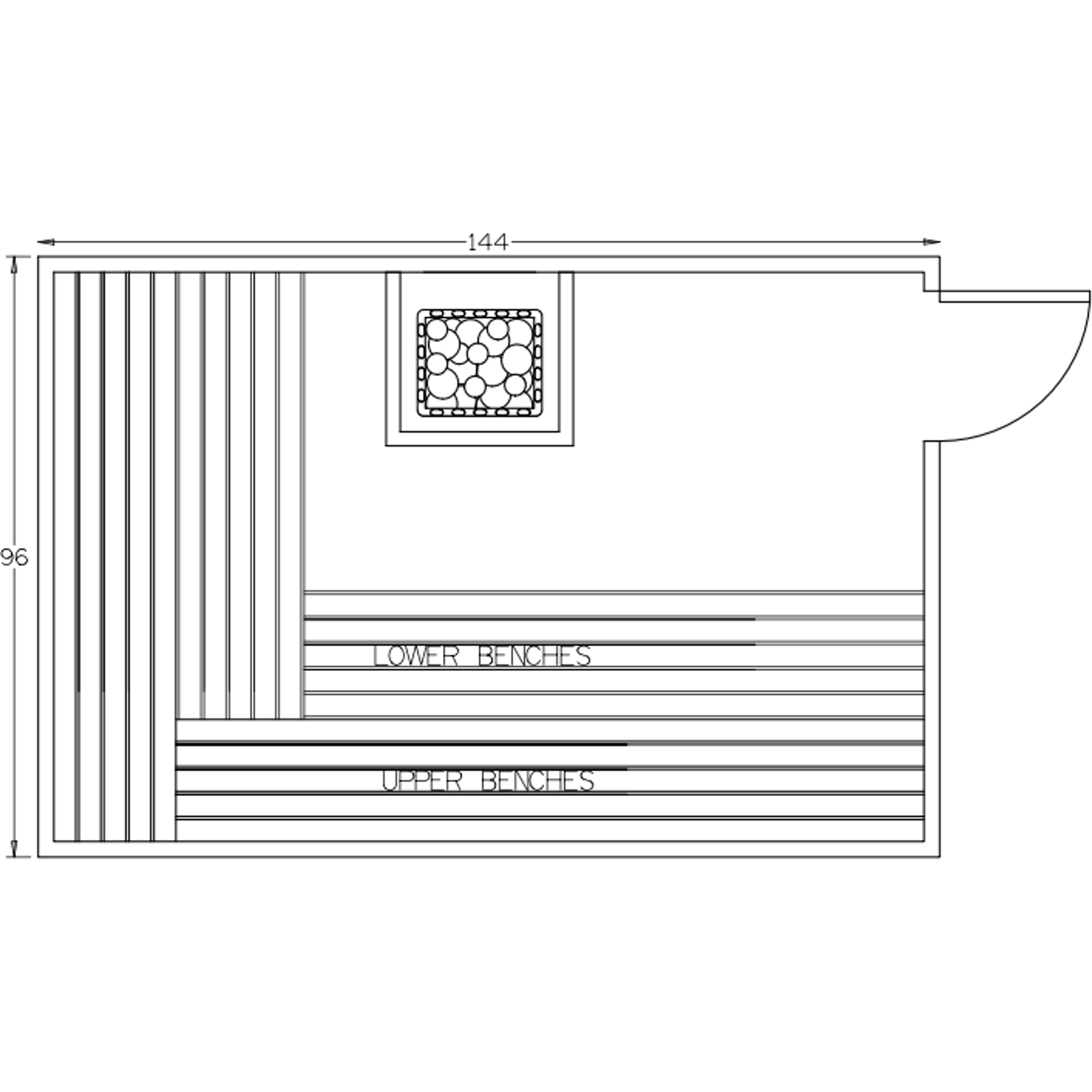Finnish Sauna Builders 8' x 12' x 7' Pre-Built Indoor Sauna Kit