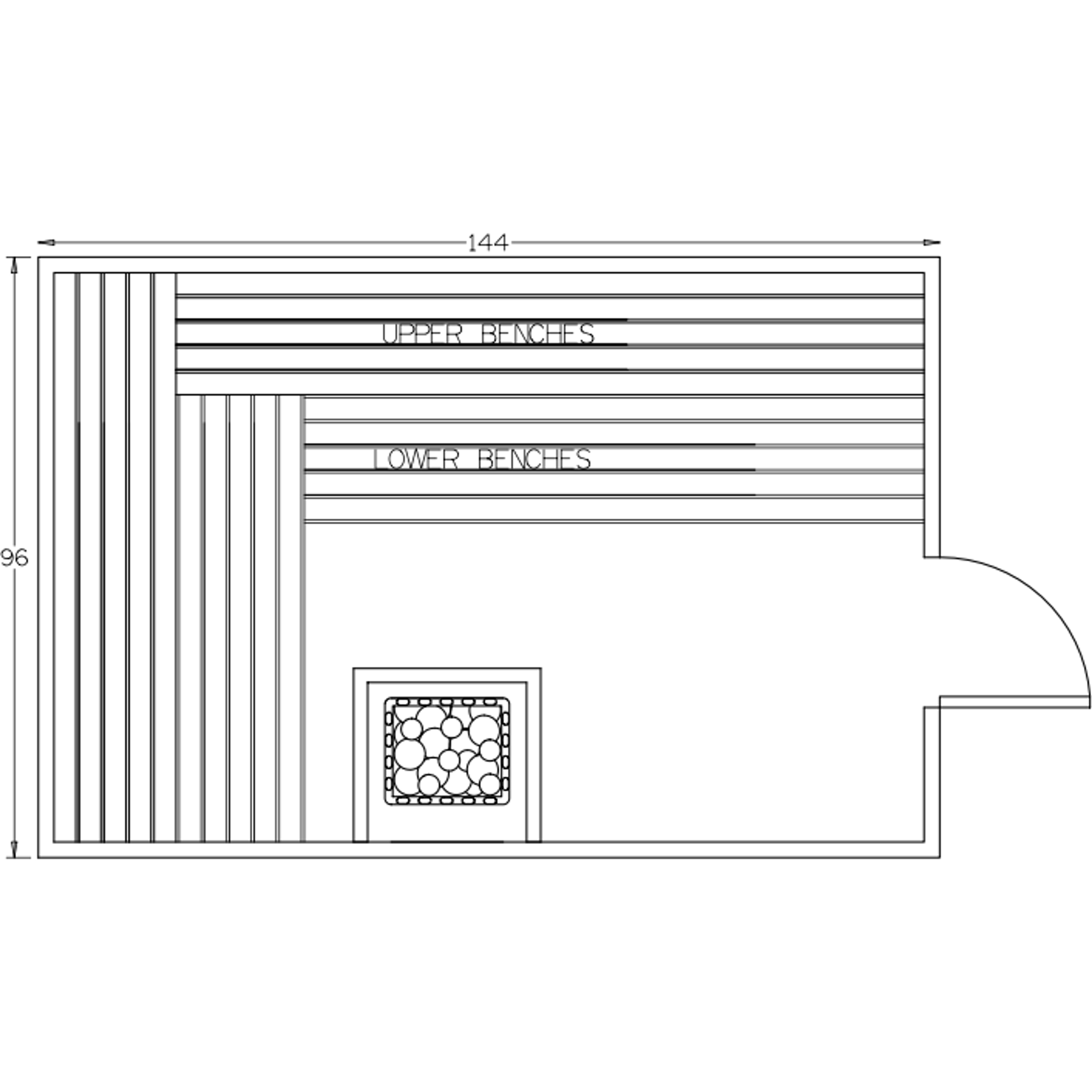 Finnish Sauna Builders 8' x 12' x 7' Pre-Built Indoor Sauna Kit