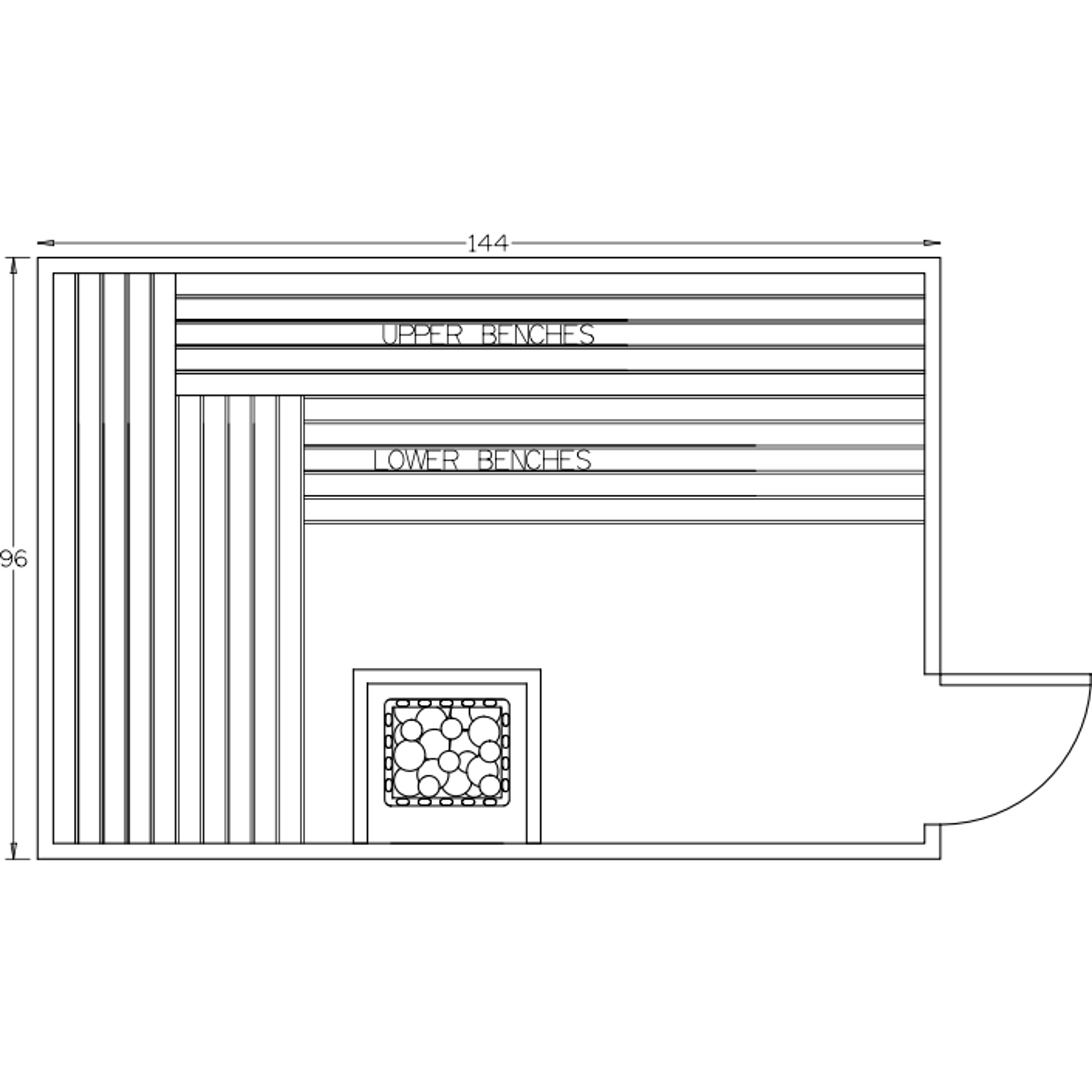 Finnish Sauna Builders 8' x 12' x 7' Pre-Built Indoor Sauna Kit