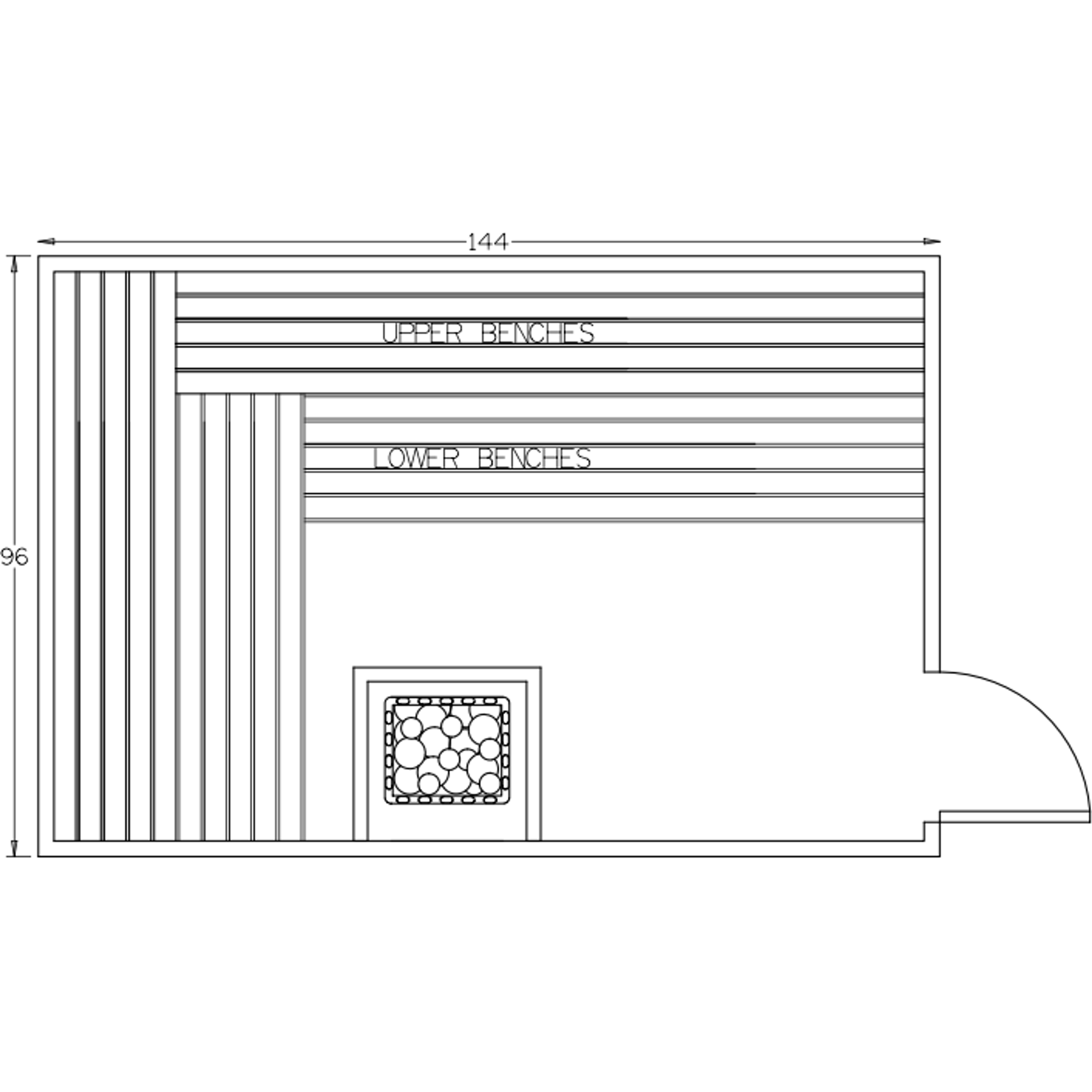 Finnish Sauna Builders 8' x 12' x 7' Pre-Built Indoor Sauna Kit