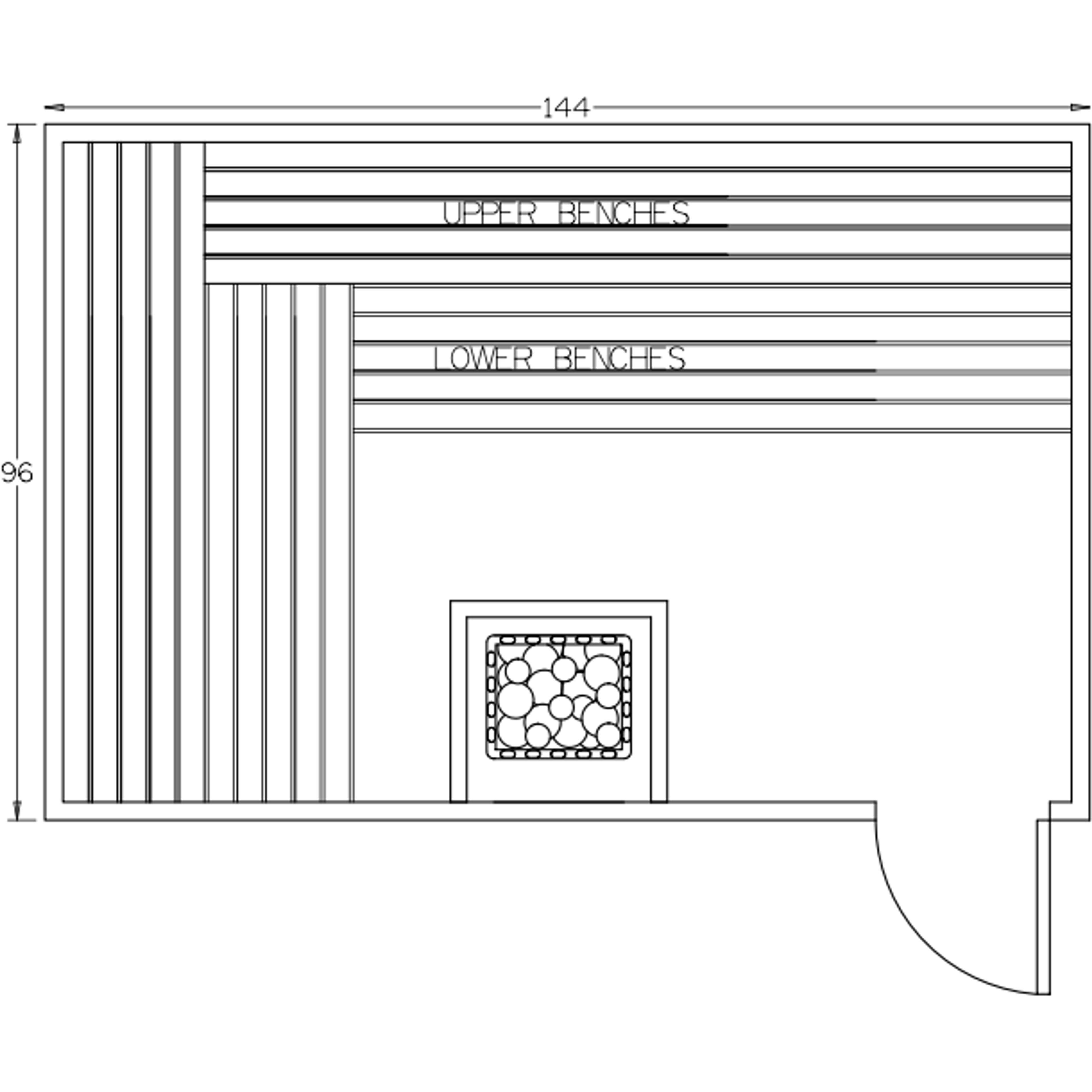 Finnish Sauna Builders 8' x 12' x 7' Pre-Built Indoor Sauna Kit