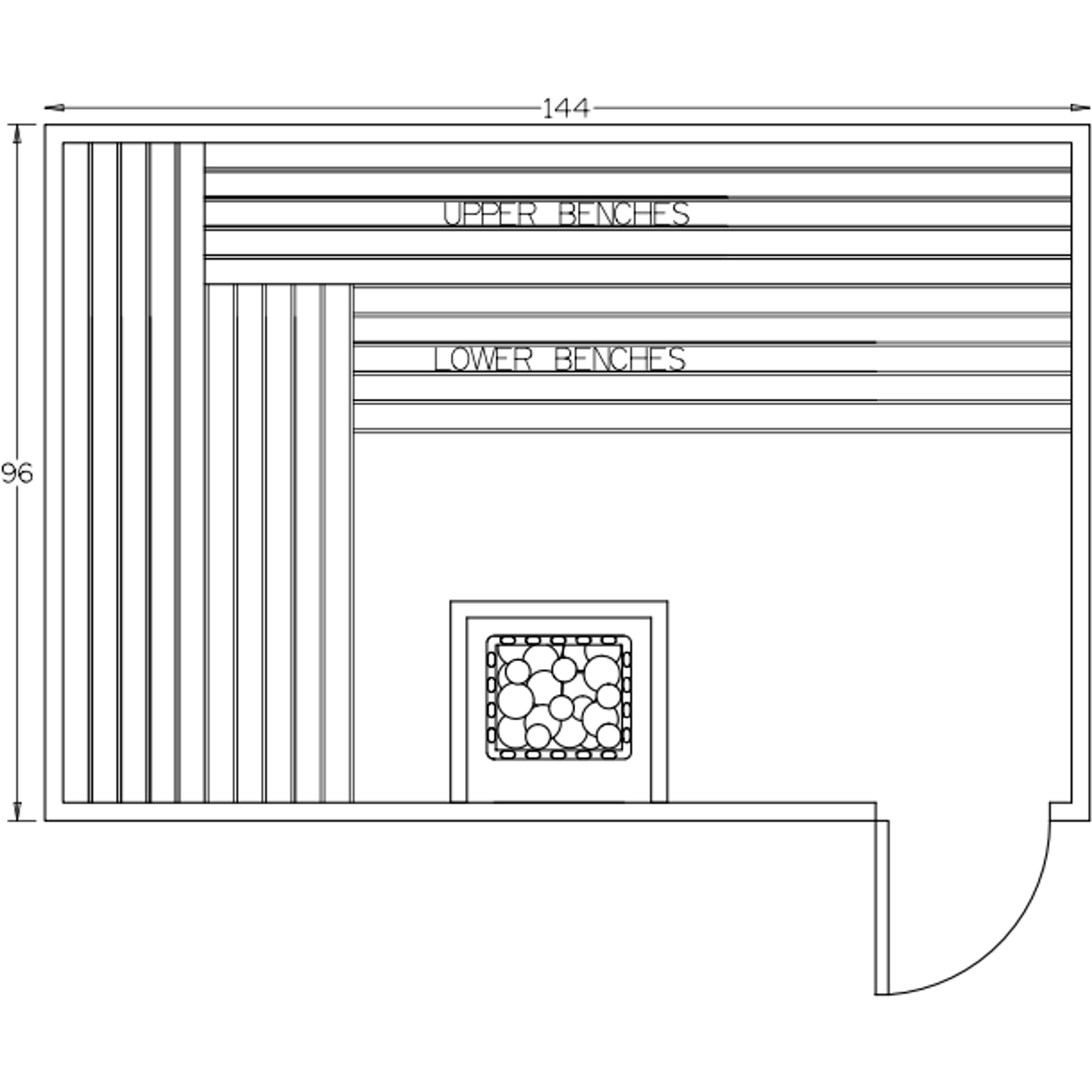 Finnish Sauna Builders 8' x 12' x 7' Pre-Built Indoor Sauna Kit