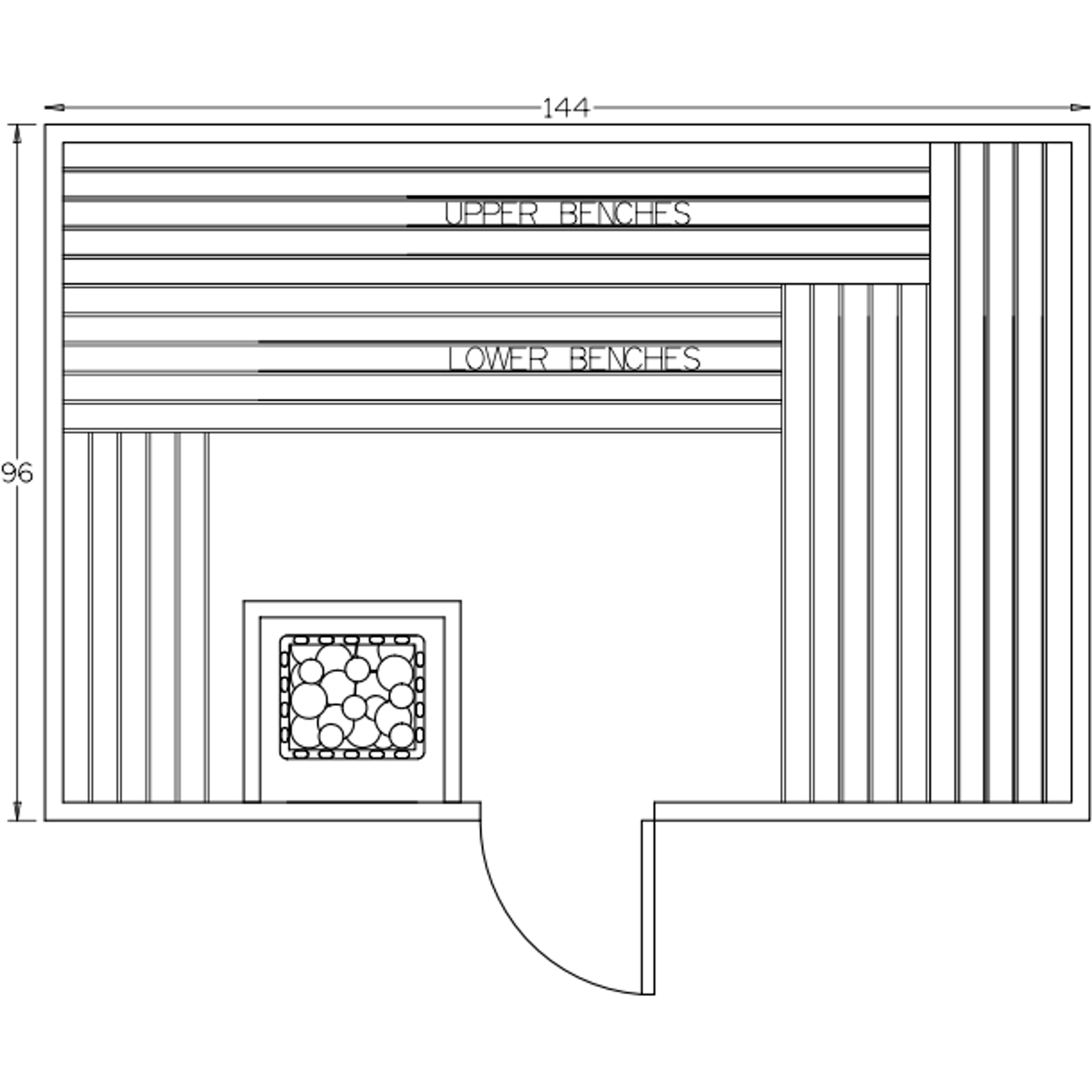 Finnish Sauna Builders 8' x 12' x 7' Pre-Built Indoor Sauna Kit