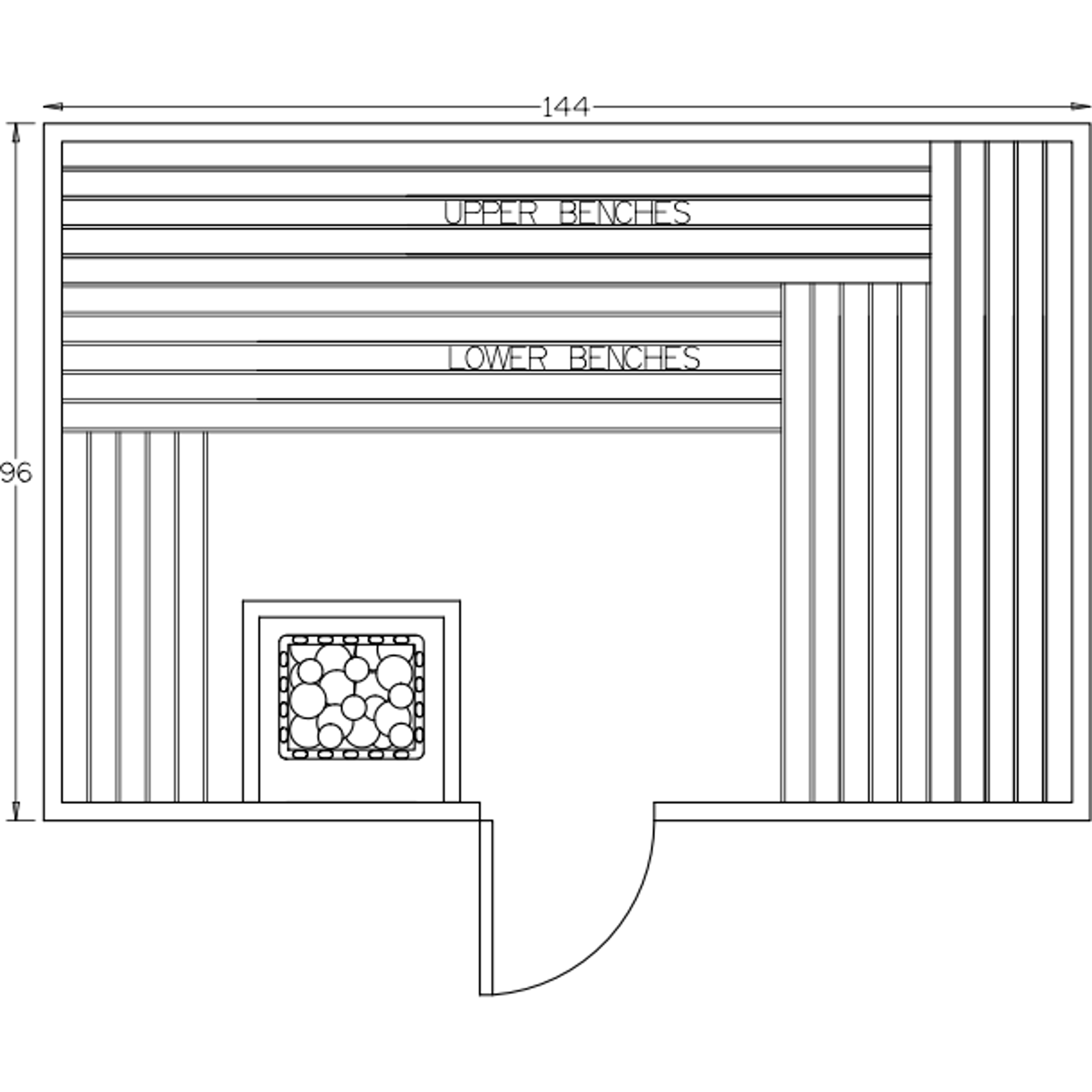 Finnish Sauna Builders 8' x 12' x 7' Pre-Built Indoor Sauna Kit