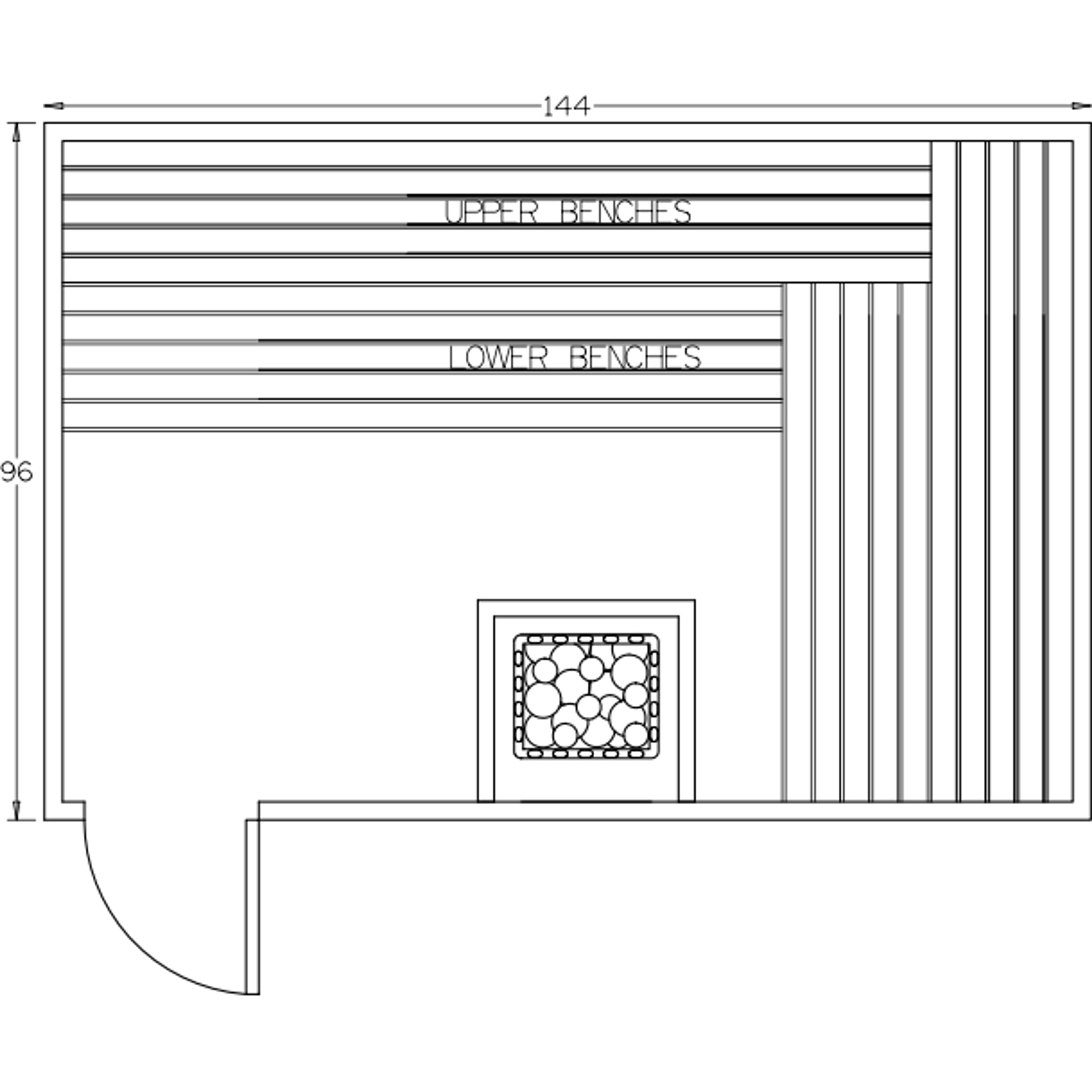 Finnish Sauna Builders 8' x 12' x 7' Pre-Built Indoor Sauna Kit
