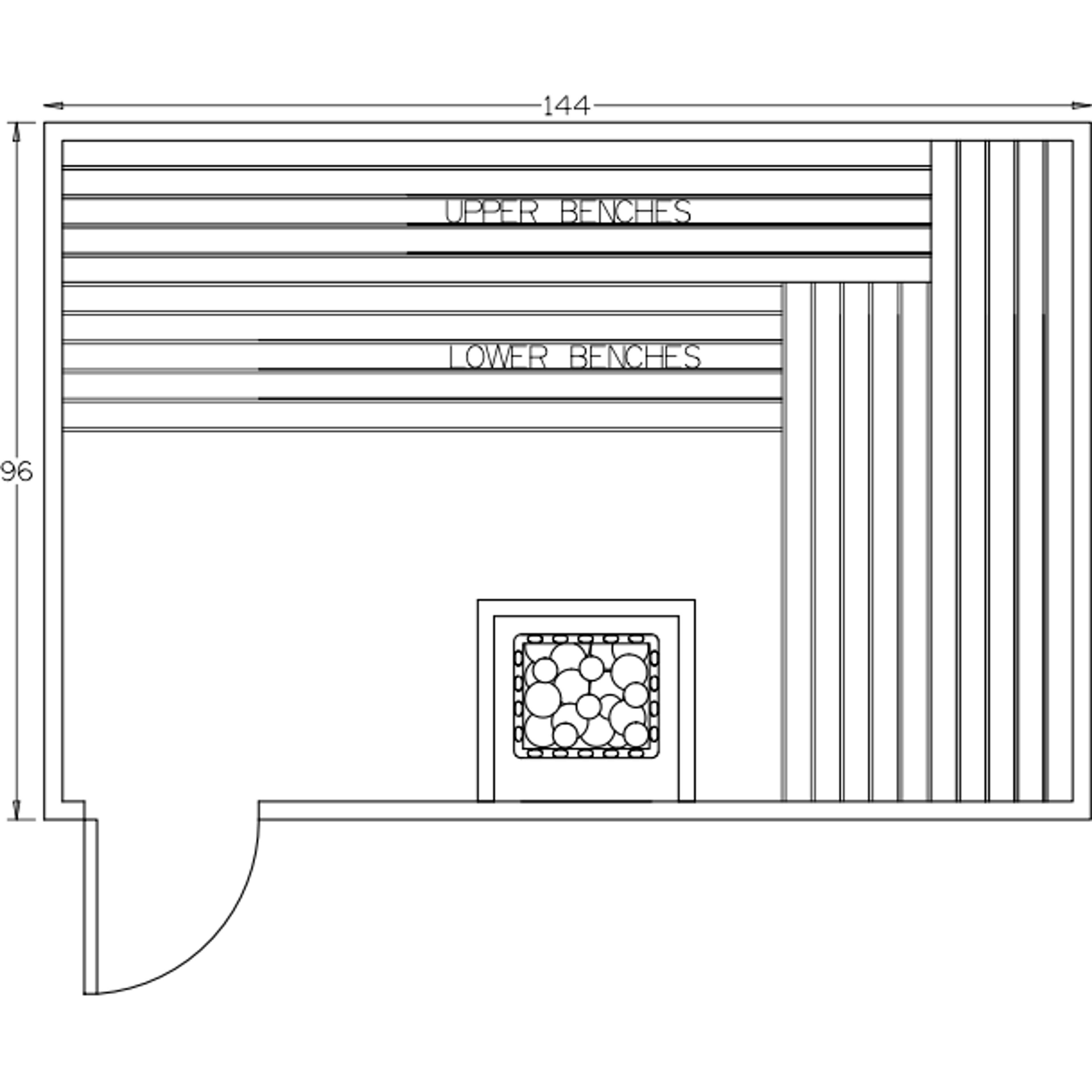 Finnish Sauna Builders 8' x 12' x 7' Pre-Built Indoor Sauna Kit