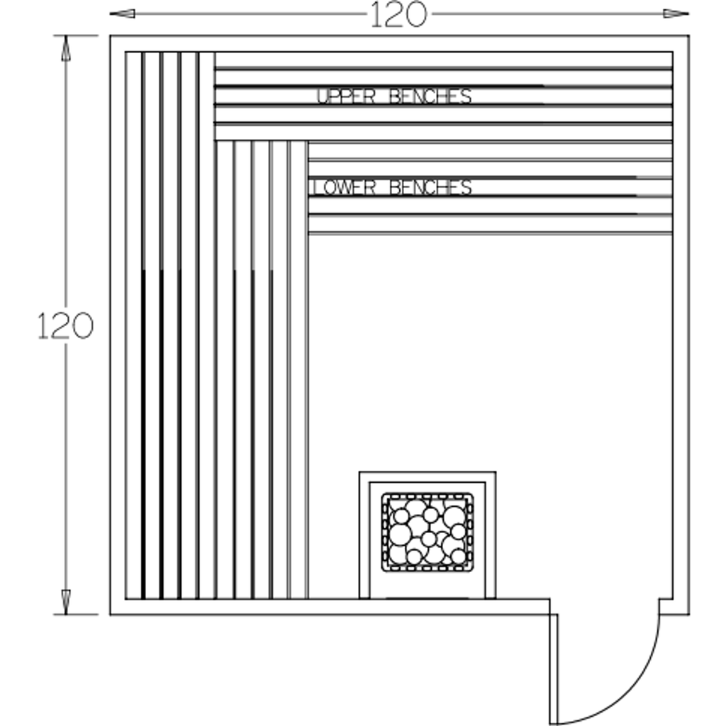 Finnish Sauna Builders 10' x 10' x 7' Pre-Built Indoor Sauna Kit Clear Cedar / Option 2 Finnish Sauna Builders ScreenShot2022-10-05at4.06.17PM.png