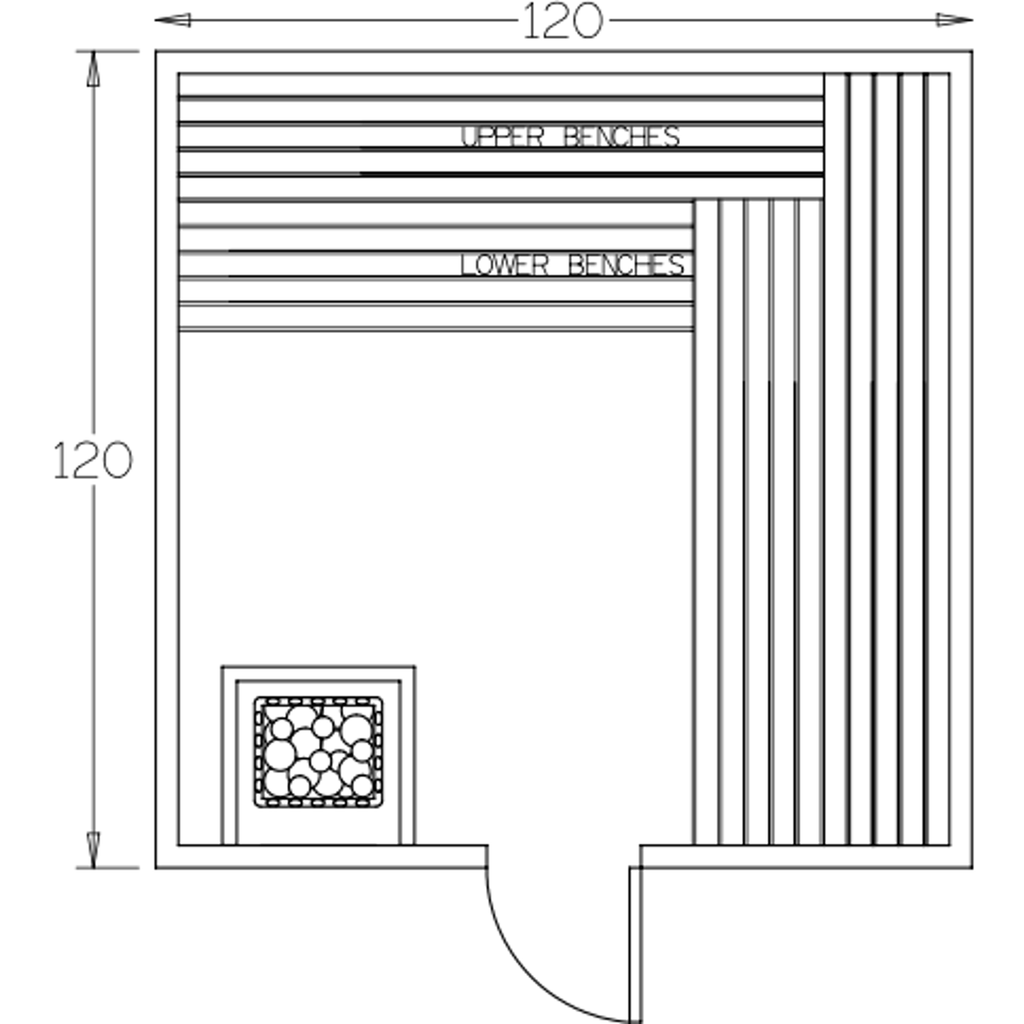 Finnish Sauna Builders 10' x 10' x 7' Pre-Built Indoor Sauna Kit Clear Cedar / Option 3 Finnish Sauna Builders ScreenShot2022-10-05at4.06.24PM.png